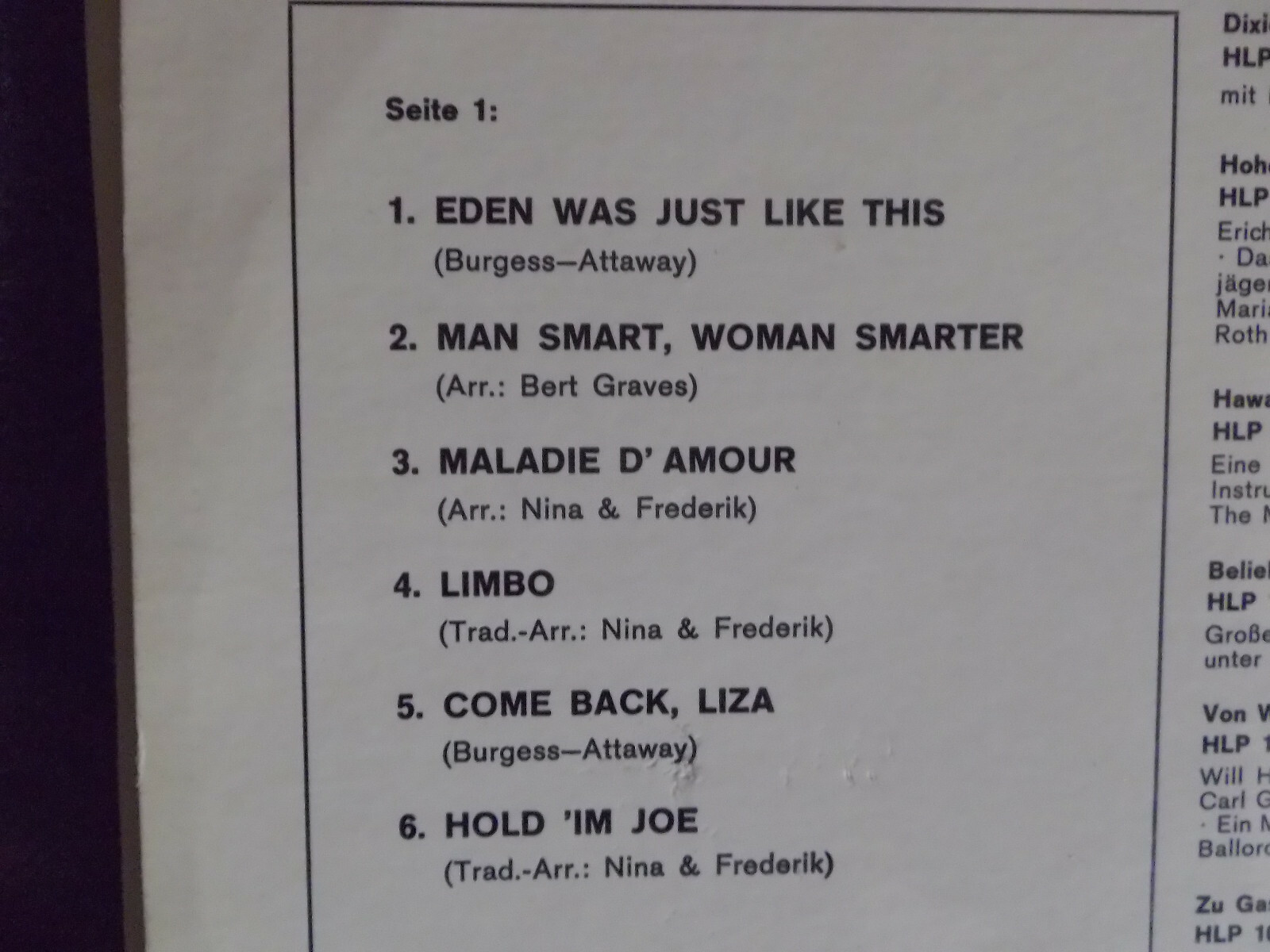 Nina & Frederik – Nina & Frederik (LP), Bild 5