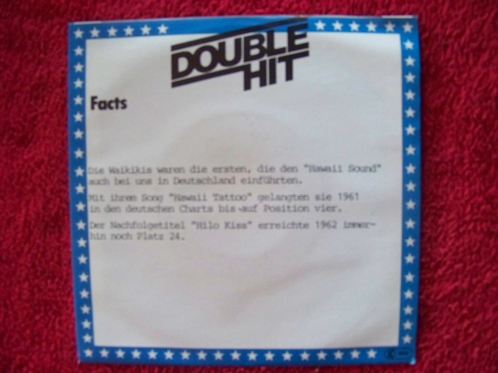 Die Waikikis – Hawaii Tattoo / Hilo kiss (Hansa Records, Single), Bild 2