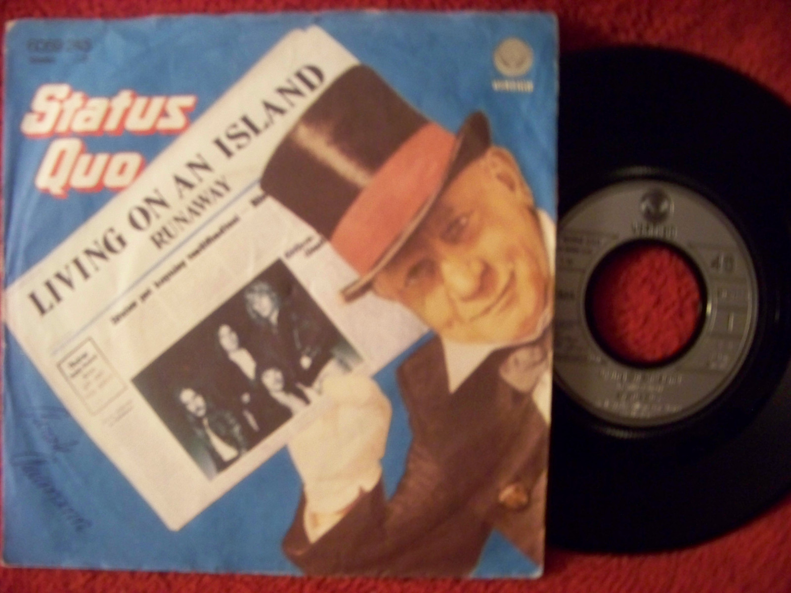 Status Quo – Living on an island / Runaway, Vertigo 6059 248 (1979)