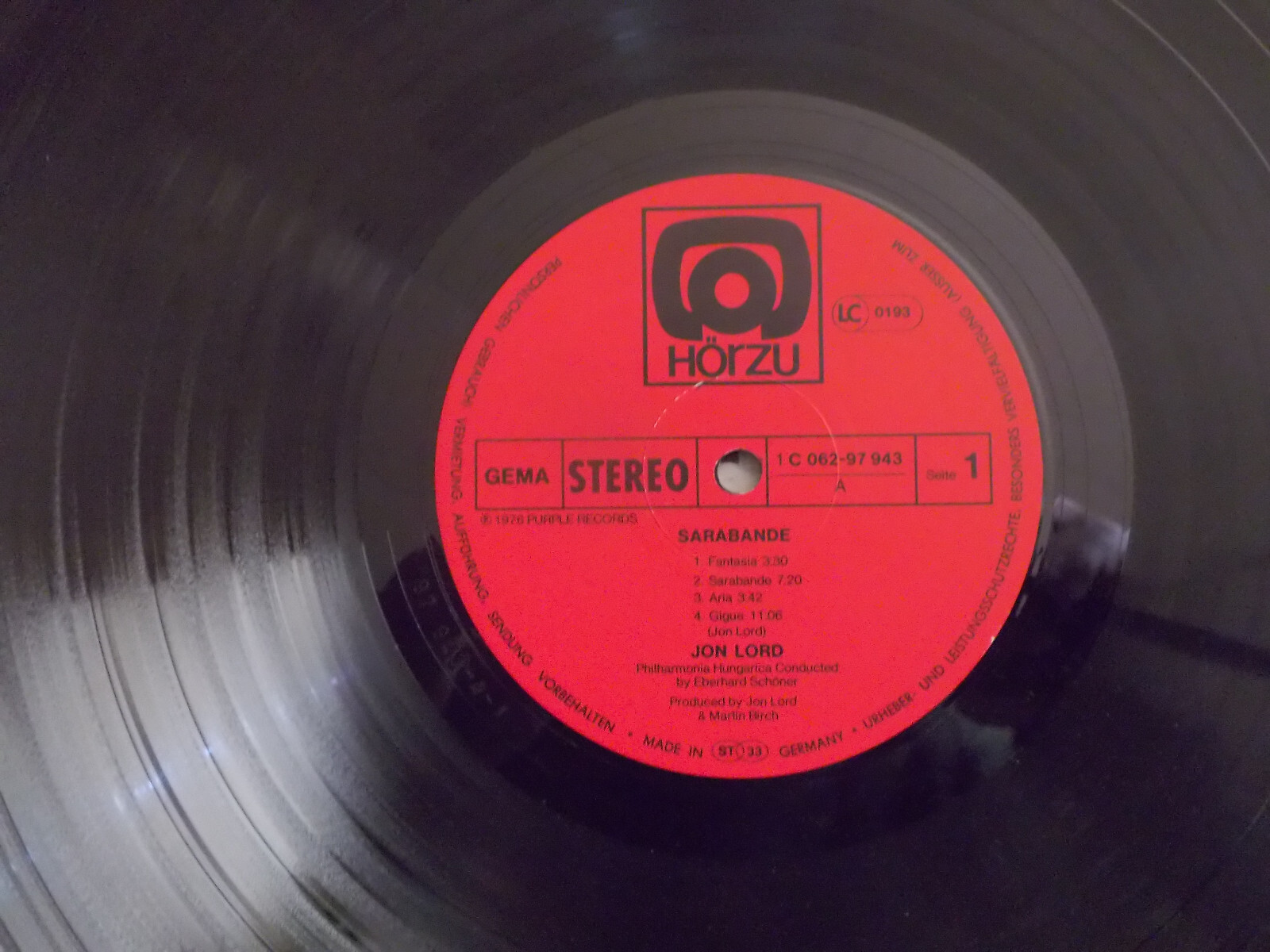 Jon Lord – Sarabande | HörZu Records, LP, Deutschland 1976, Bild 3