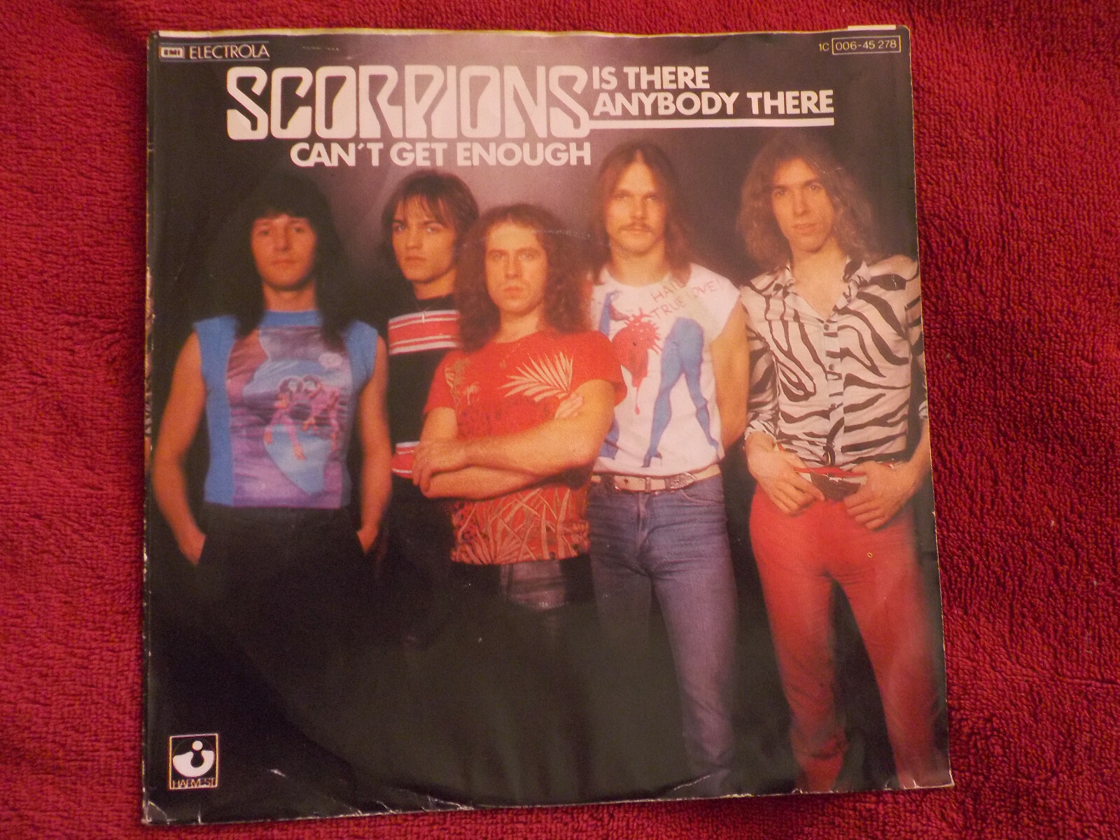 Scorpions – Is there anybody there / Can´t get enough | Harvest Records 1C 006-45 278 | Single 7″, Deutschland 1979, Bild 2