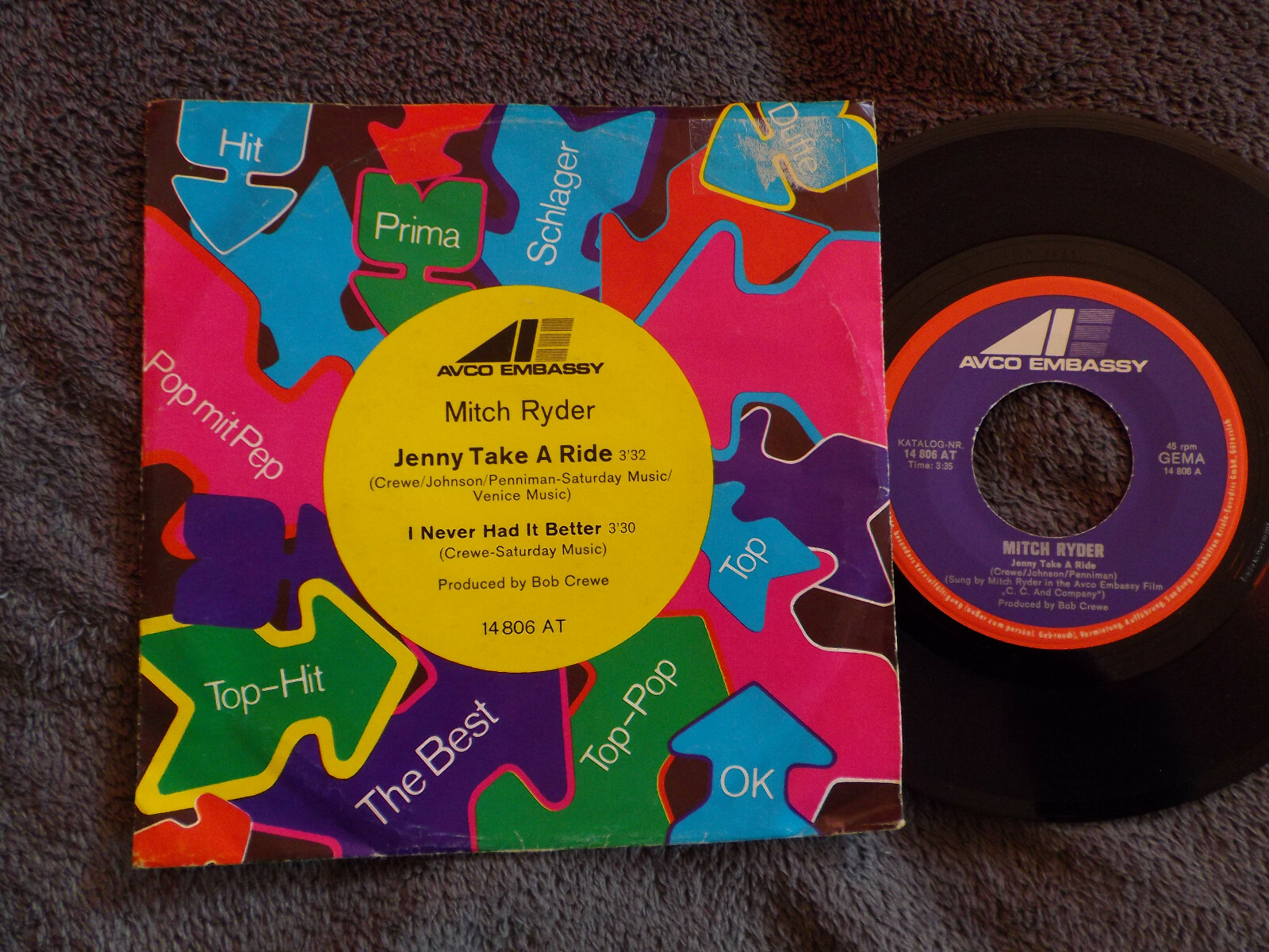 Mitch Ryder – Jenny take a ride / I never had it better (7″-Single)