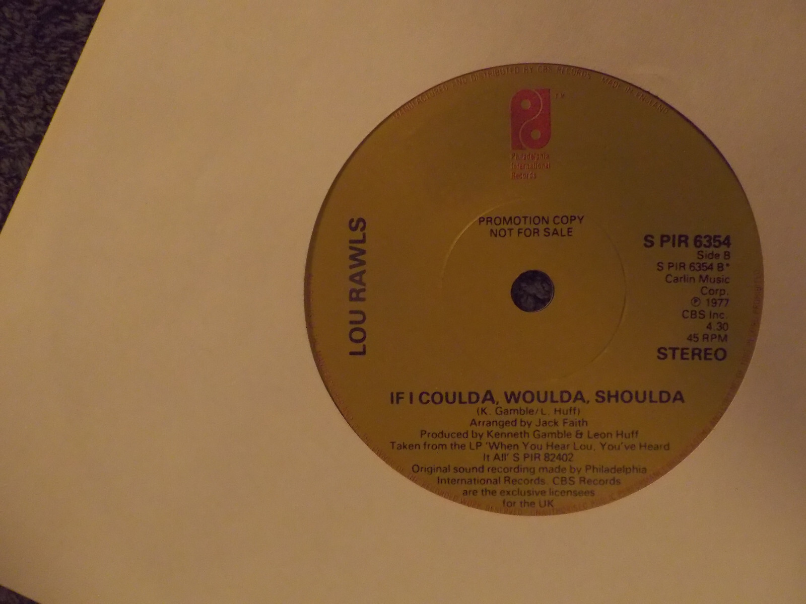 Lou Rawls – Trade Winds / If I Coulda, Woulda, Shoulda (Promo-Single, 1978), Bild 2