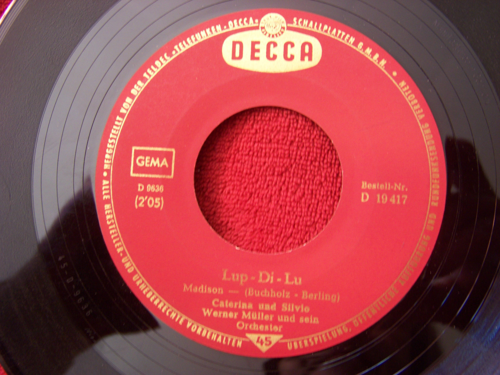 Caterina und Silvio – Lup-di-lu / Santa Anne-Marie (Decca-Single)