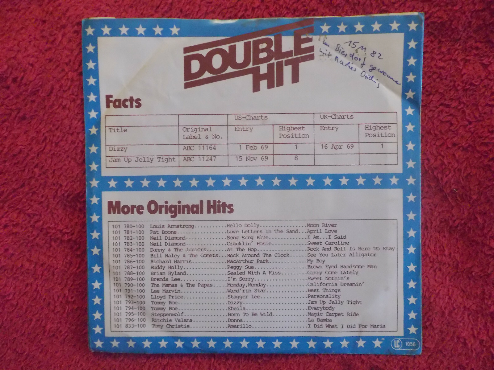 Tommy Roe – Dizzy / Jam up jelly tight (7-Inch-Single), Bild 3