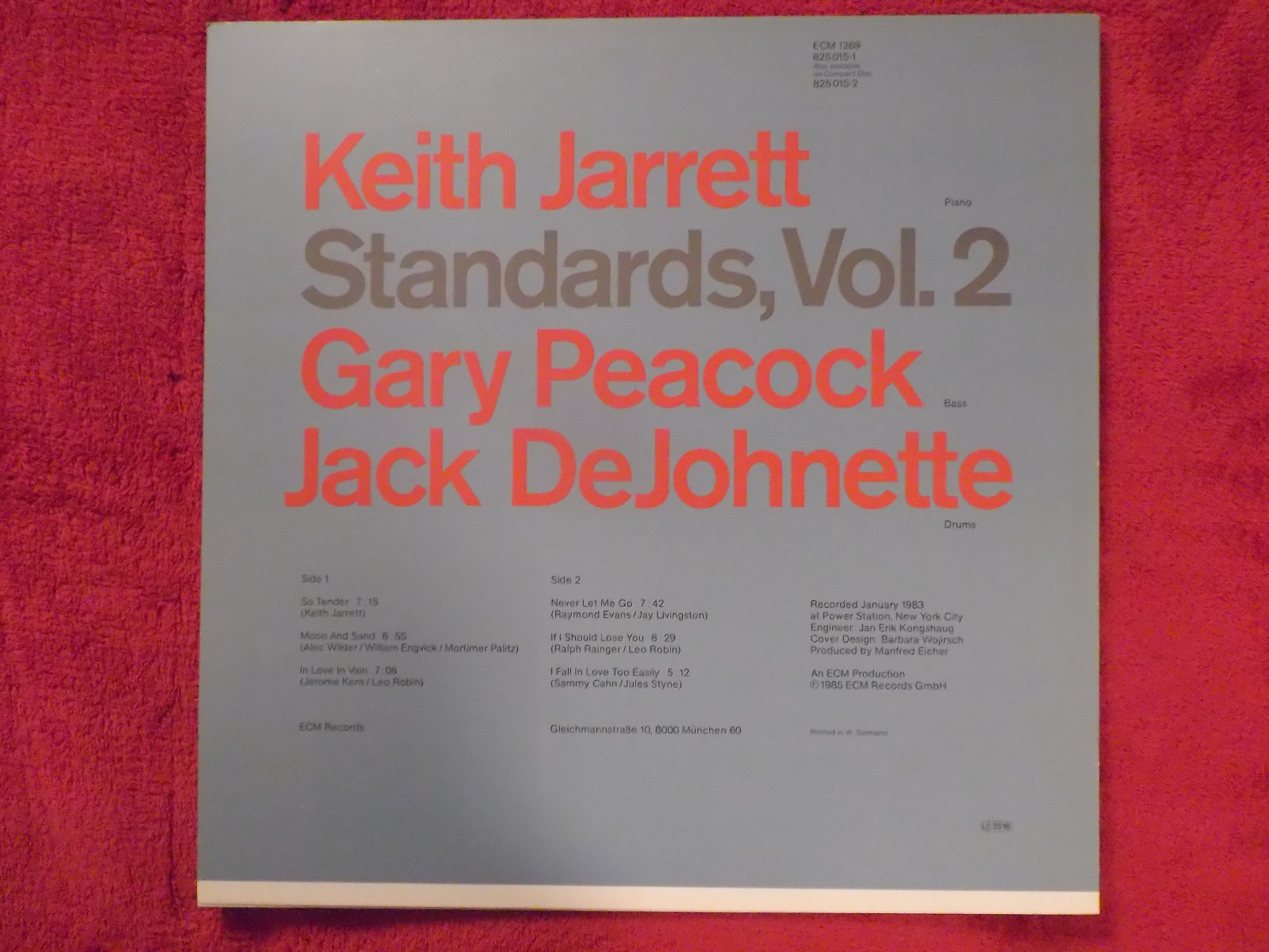 Keith Jarrett – Standards, Vol. 2 | LP, ECM Records, Deutschland, 1985, Bild 2