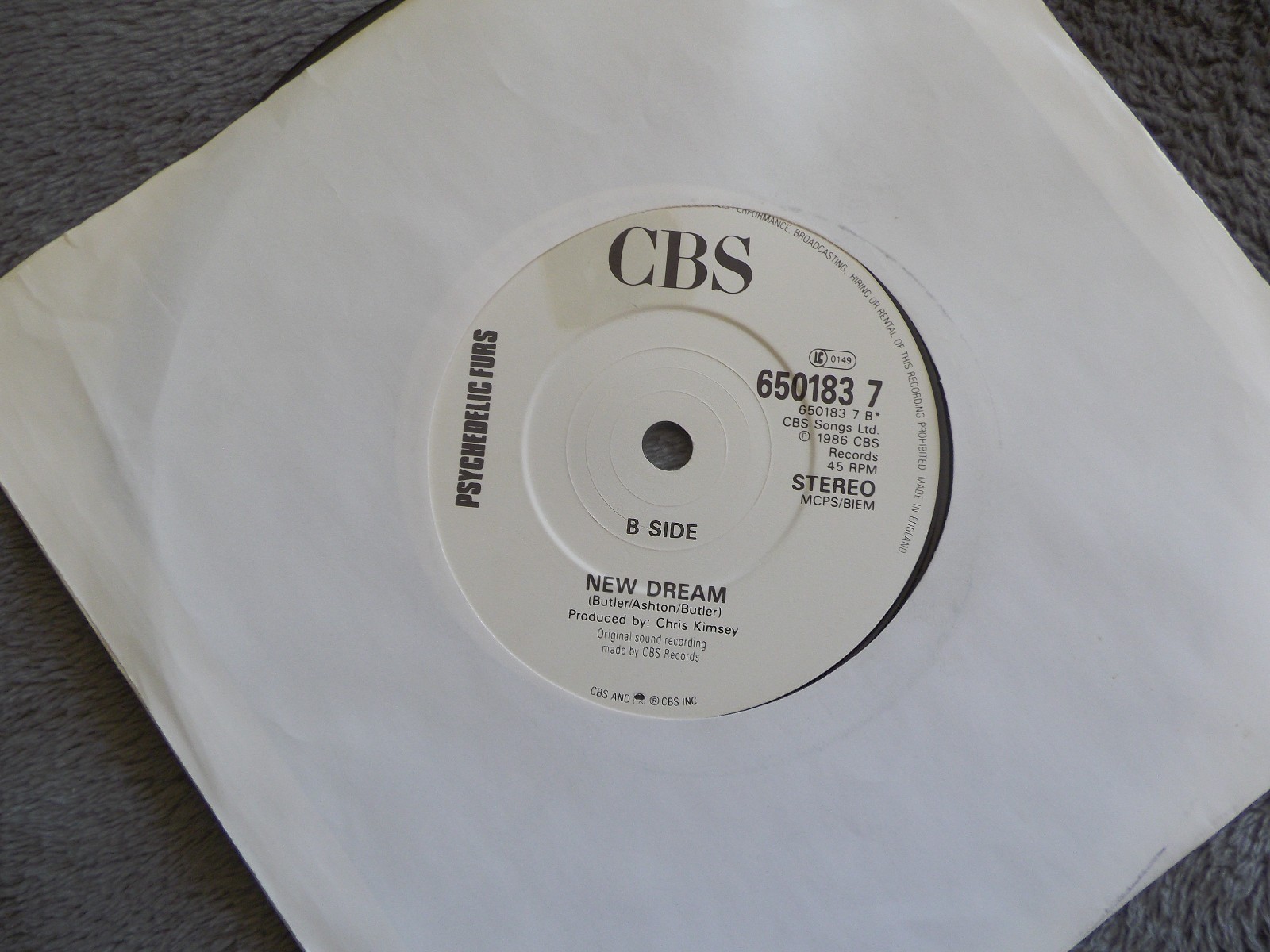 The Psychedelic Furs – Heartbreak Beat / New Dream (7-Inch-Single), Bild 2