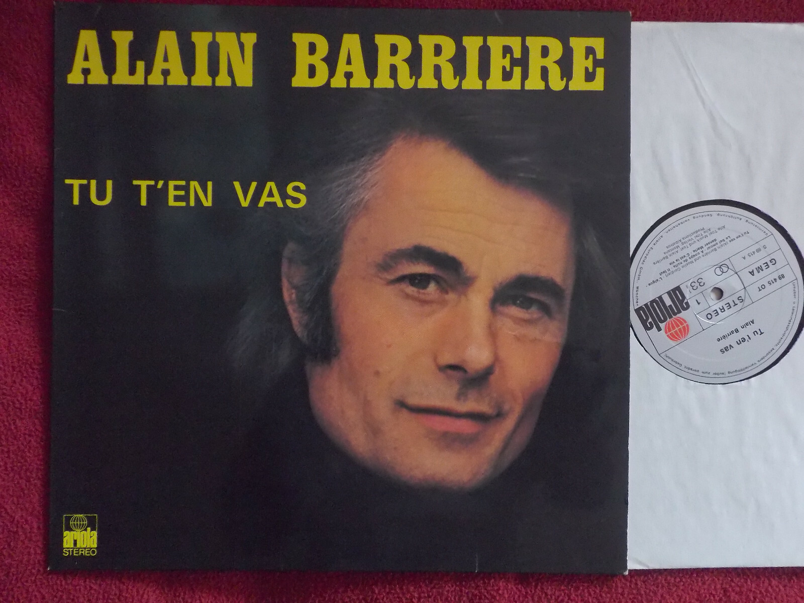 Alain Barriere – Tu t´en vas | Ariola Records, LP