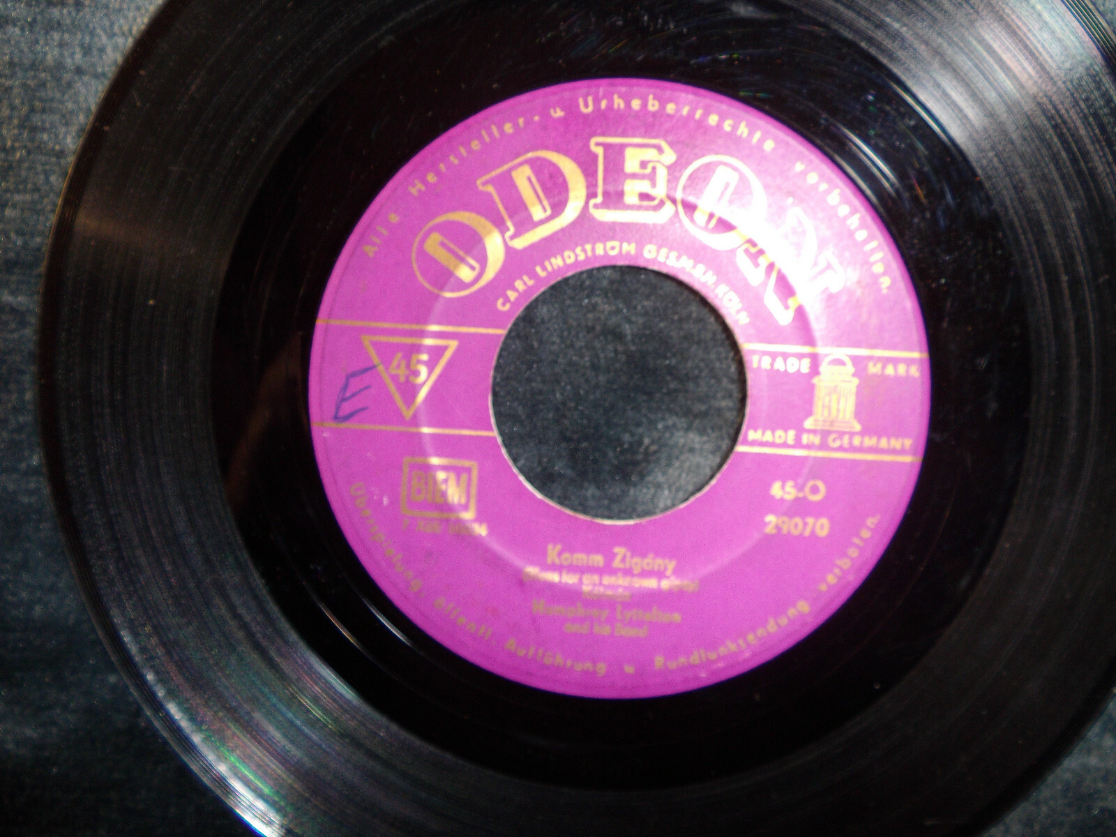 Humphrey Lyttelton – Komm Zigany / Careless Love Blues | Odeon 45-O 29070, Bild 2