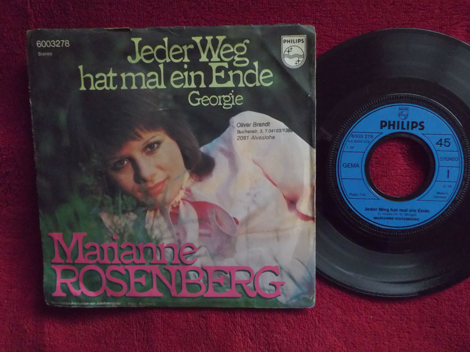 Marianne Rosenberg – Jeder Weg hat mal ein Ende / Georgie (Philips, 6003 278)