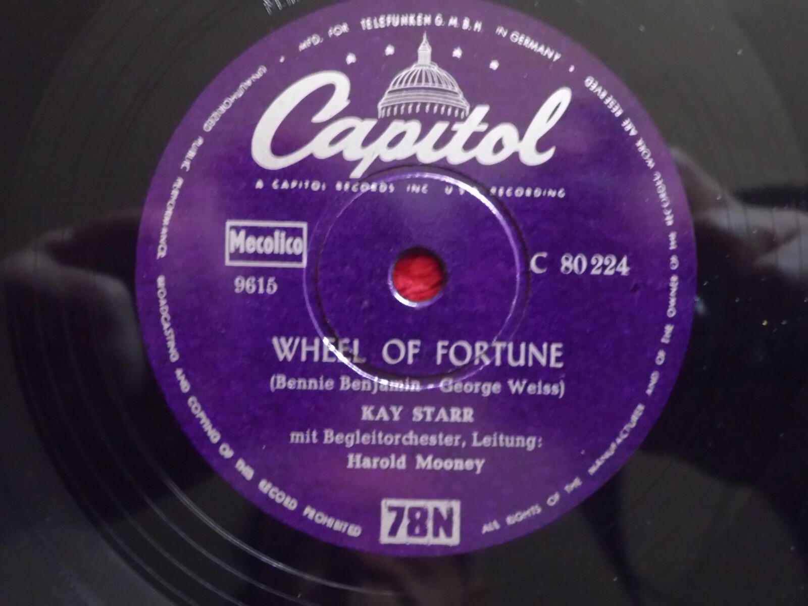 Ella Mae Morse / Kay Starr – The blacksmith blues / Wheel of fortune (78 U/min), Bild 2