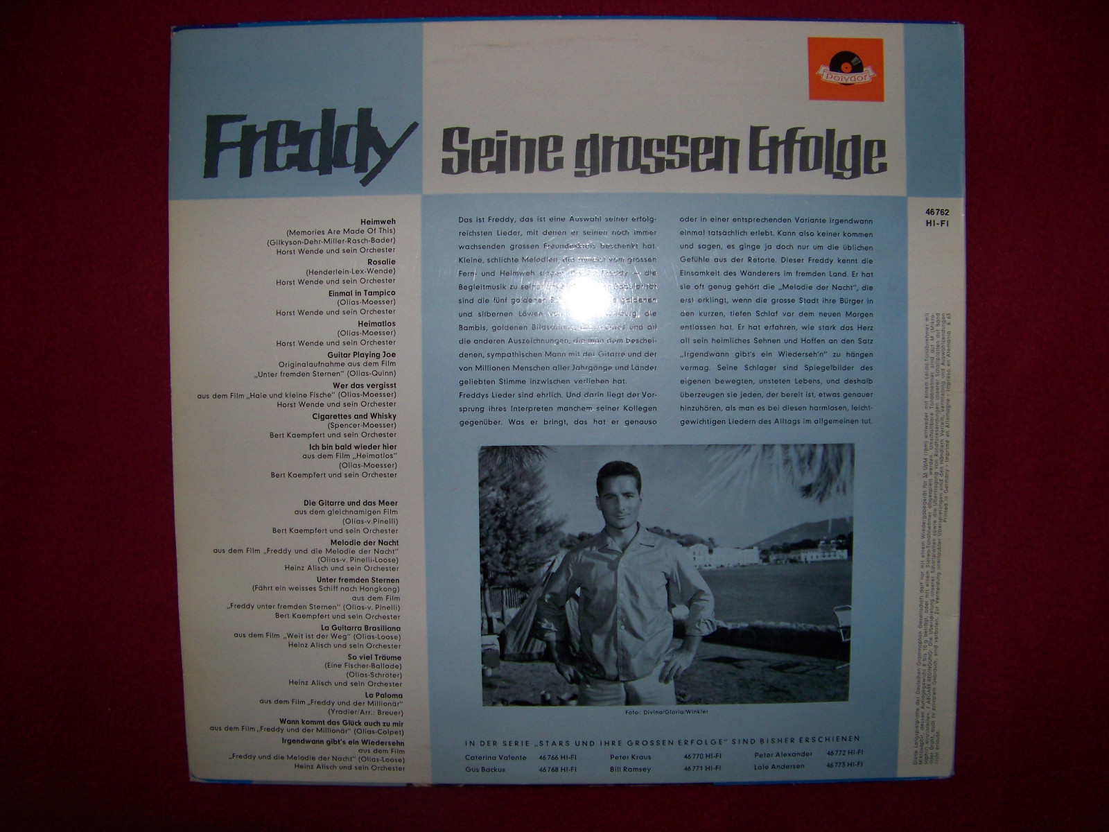 Freddy Quinn – Seine grossen Erfolge | Polydor LP, Bild 2