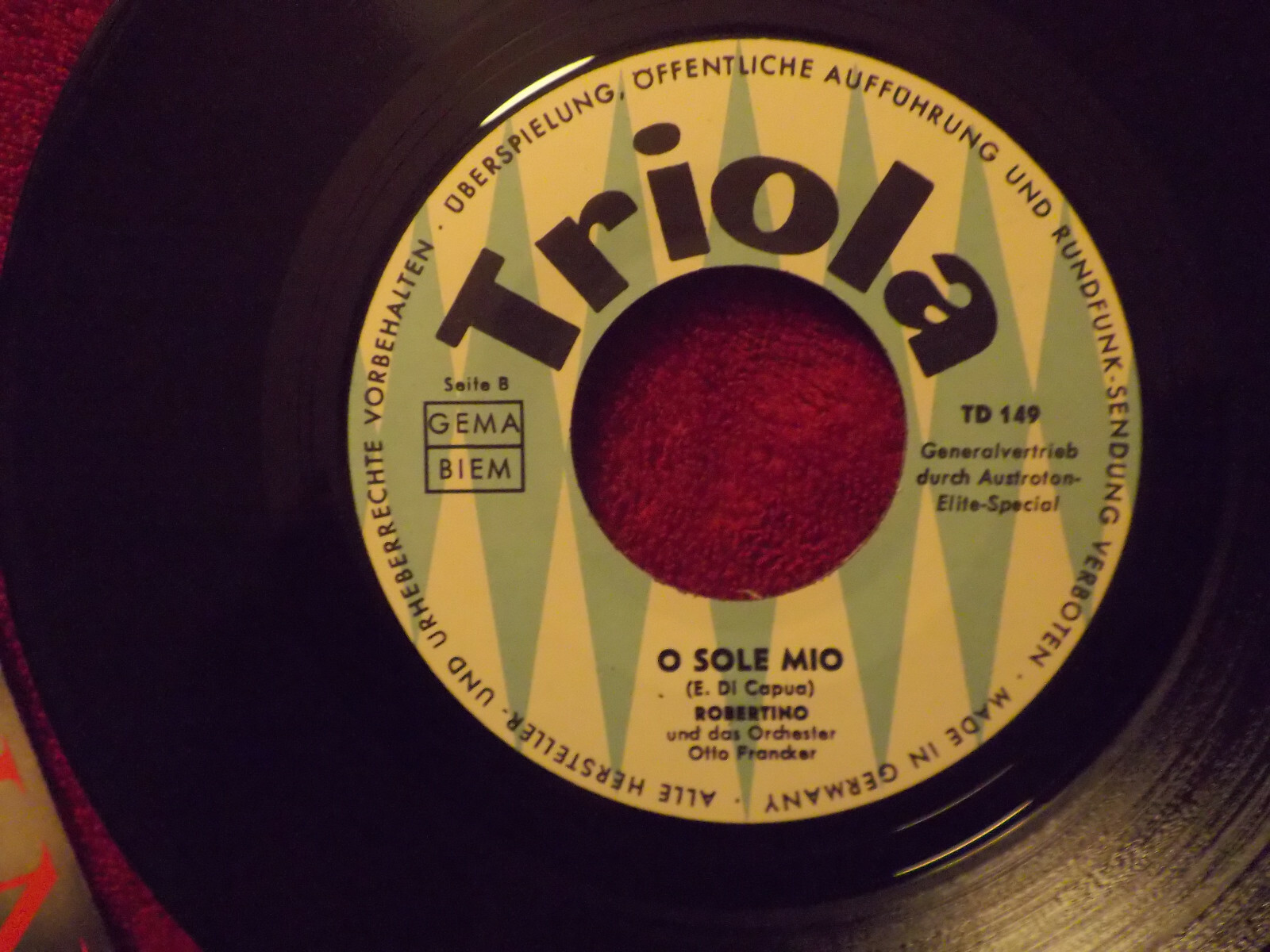 Robertino – Ave Maria / O sole mio | Triola Records TD 149, Single, Bild 3