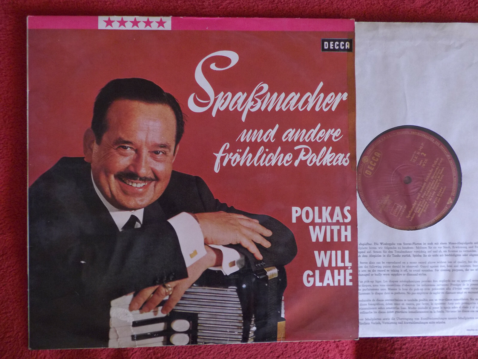 Will Glahe – Spaßmacher und andere fröhliche Polkas (Decca LP)