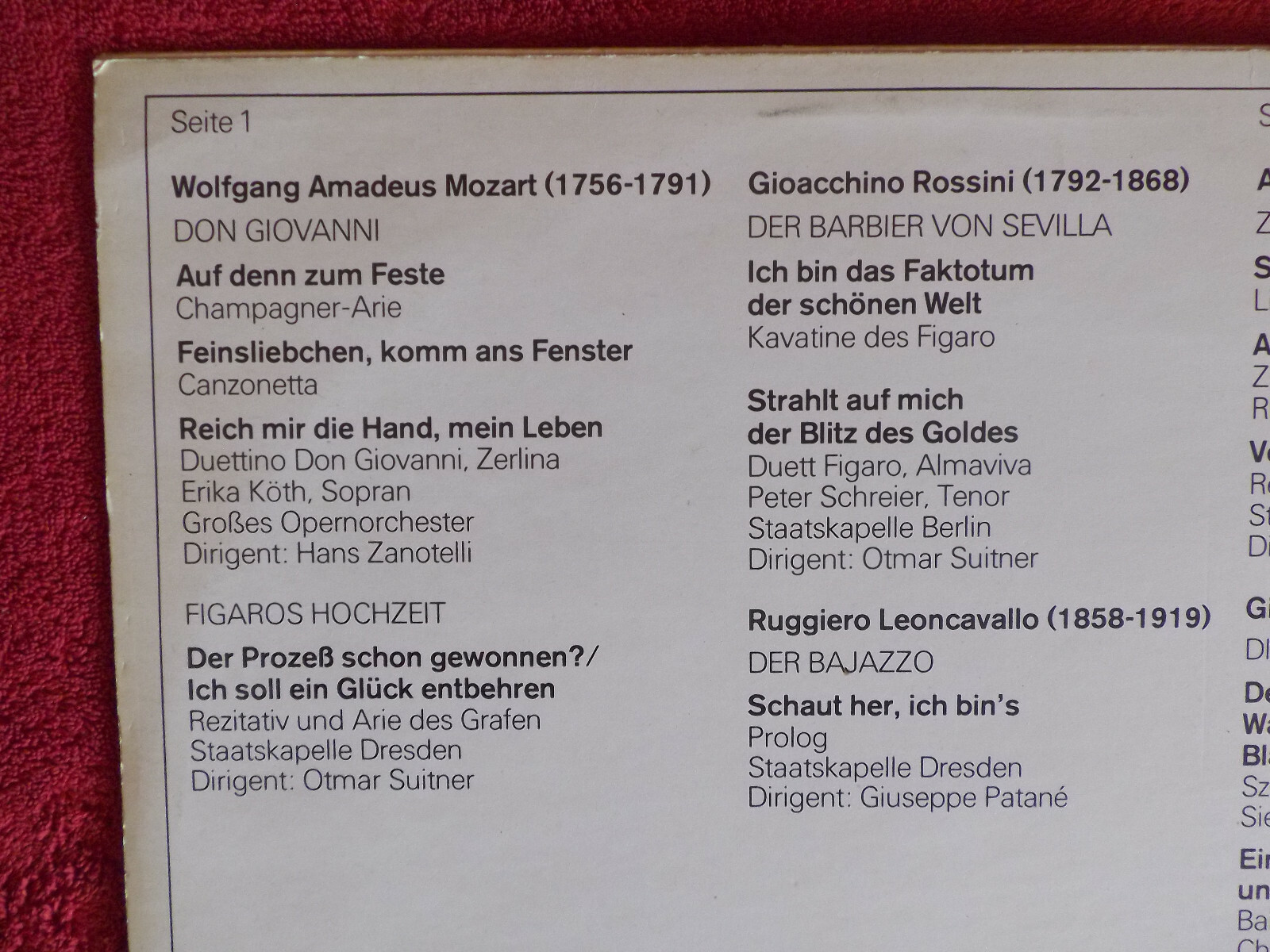 Hermann Prey – Auf denn zum Feste: Szenen und Arien aus berühmten Opern (LP, Eterna 8 25 650), Bild 4
