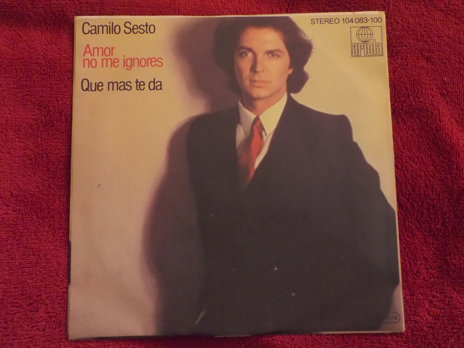 Camilo Sesto – Amor no me ignores / Que mas te da | Ariola 7″-Single, Bild 2