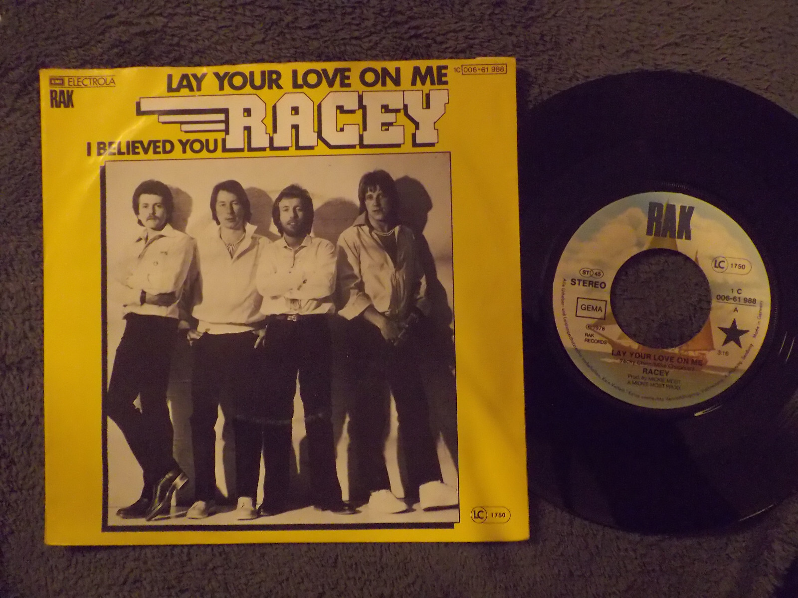 Racey – Lay your love on me / I believed you (7″-Single)
