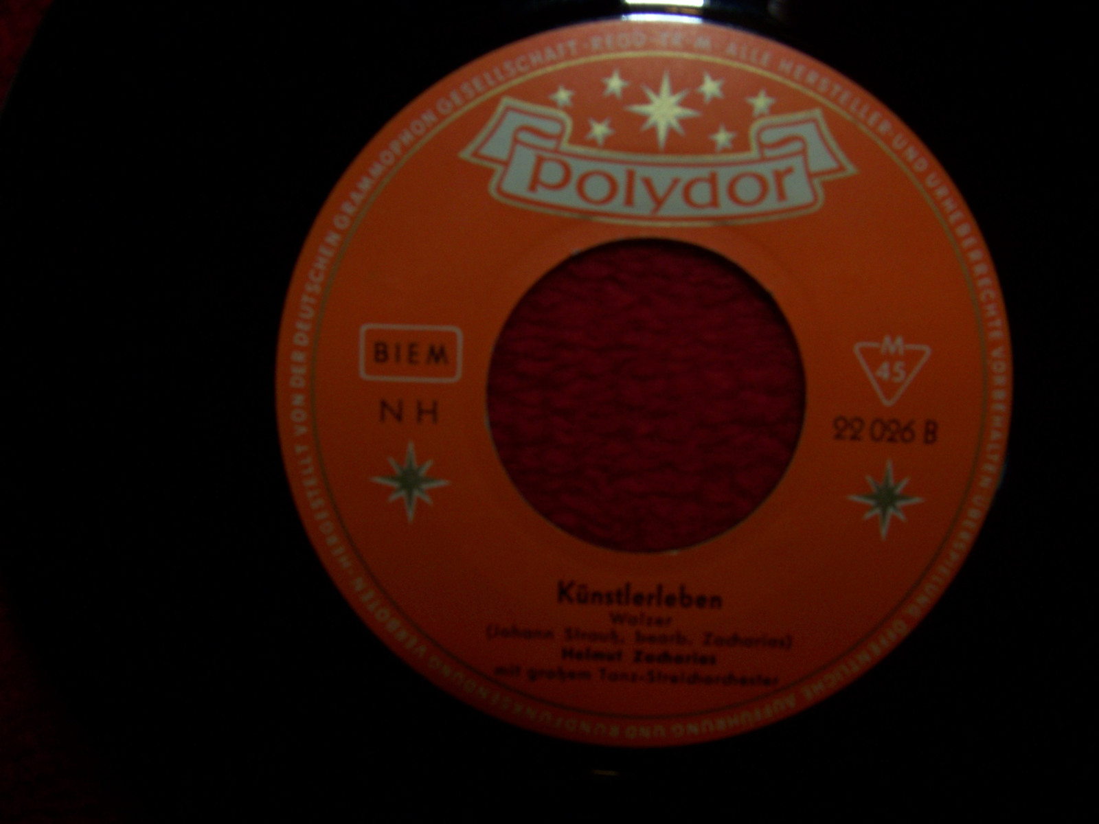 Helmut Zacharias – Wiener Blut / Künstlerleben (7″-Single), Bild 2