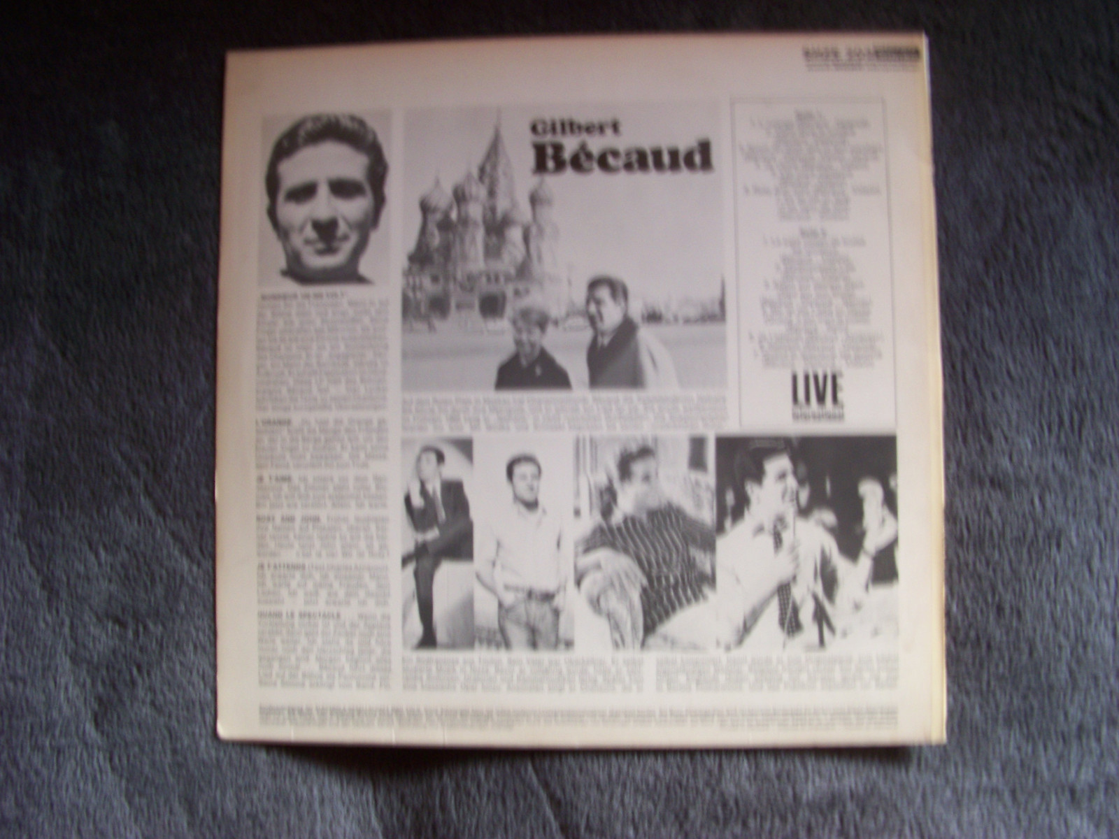 Gilbert Becaud – Live Monsieur 100000 Volt persönlich | HörZu / EMI Records LP, Bild 2