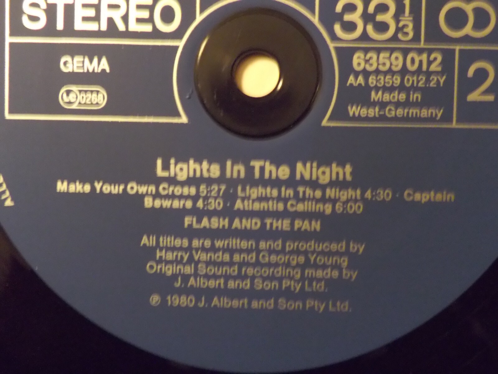 Flash and the Pan – Lights in the night (LP, Mercury, 1980), Bild 4