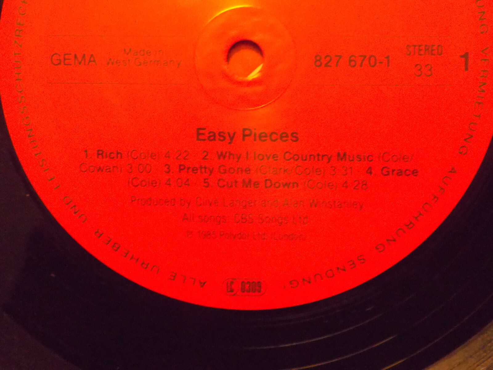 Lloyd Cole and the Commotions – Easy pieces (LP, Polydor Records, 1985), Bild 4