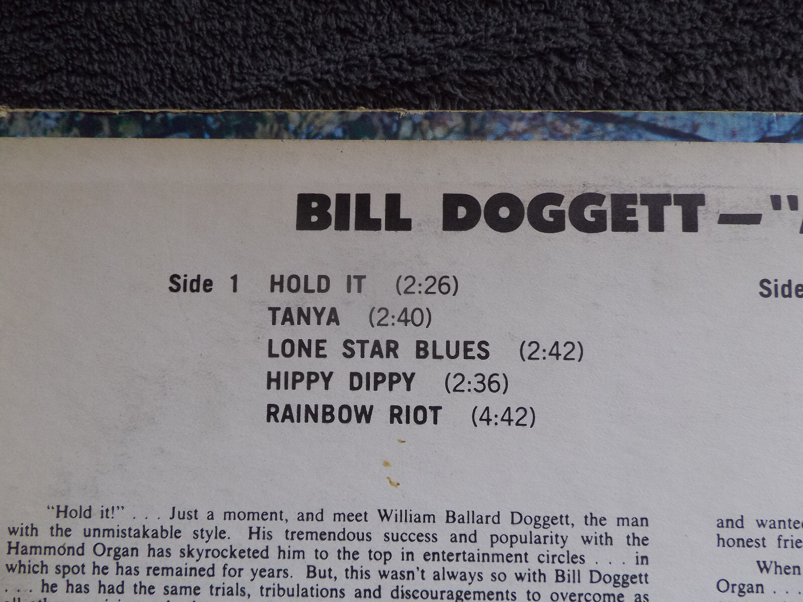 Bill Doggett – Hold it! (US-LP, Power Pak Records), Bild 3