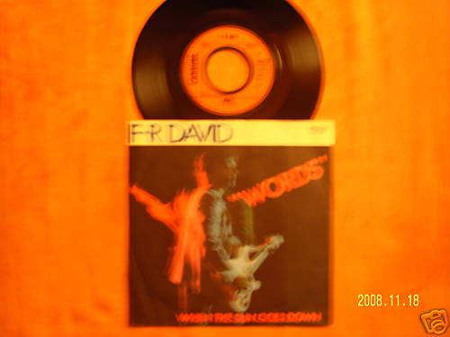F. R. David – Words / When the Sun Goes Down (7″-Single, 1982)