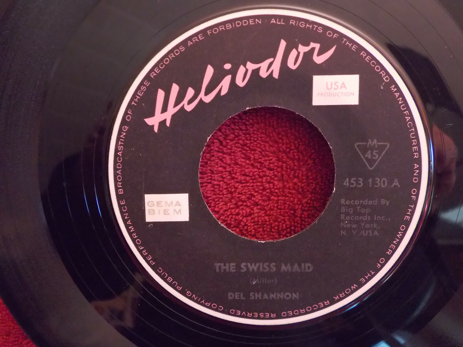 Del Shannon – This Swiss Made / You Never Talked About Me (Heliodor, 453 130)