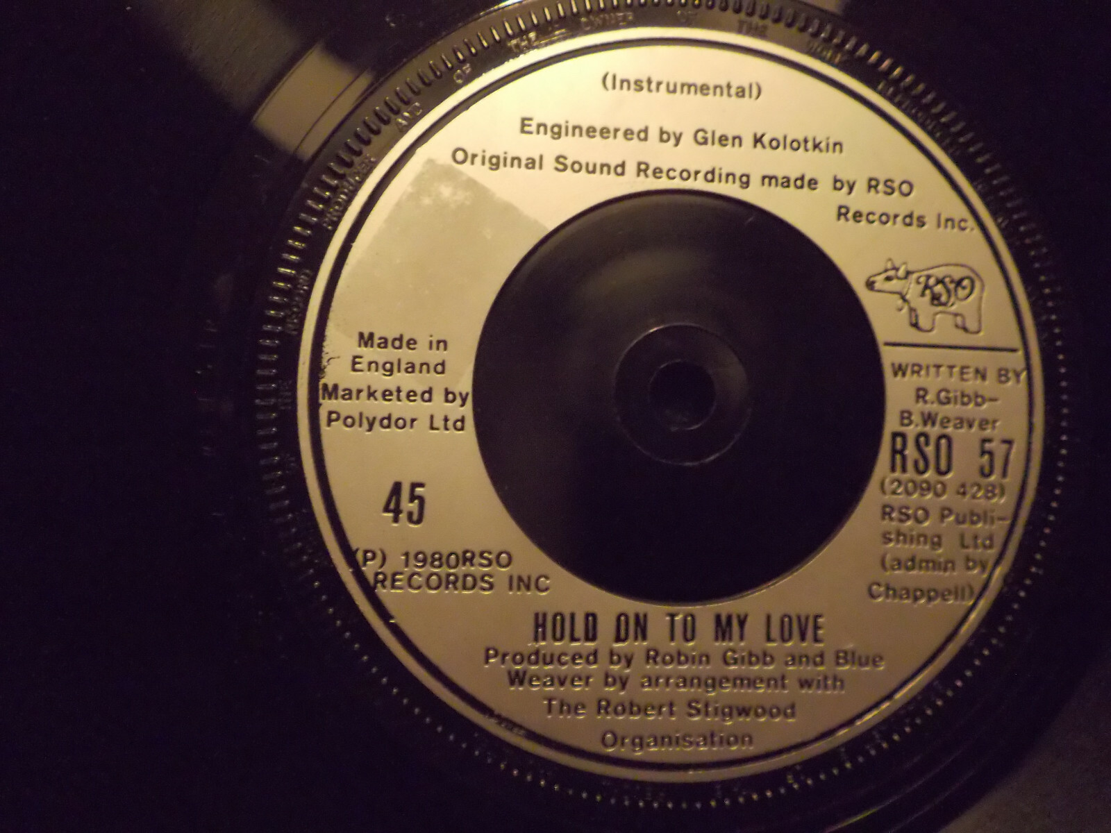 Jimmy Ruffin – Hold on to my love / same (instr.), Bild 2
