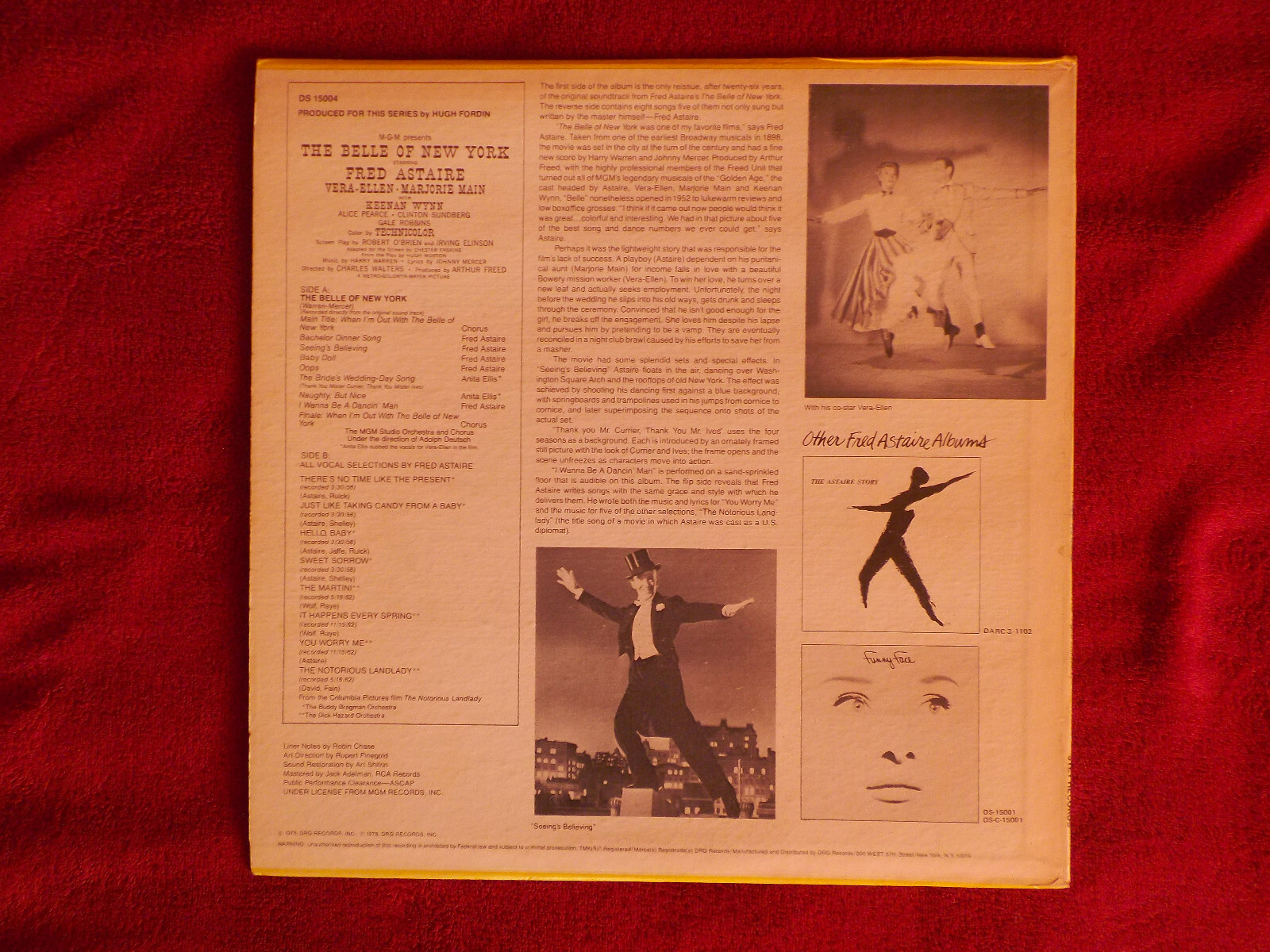 Fred Astaire – The belle of New York (LP, US, 1978), Bild 2