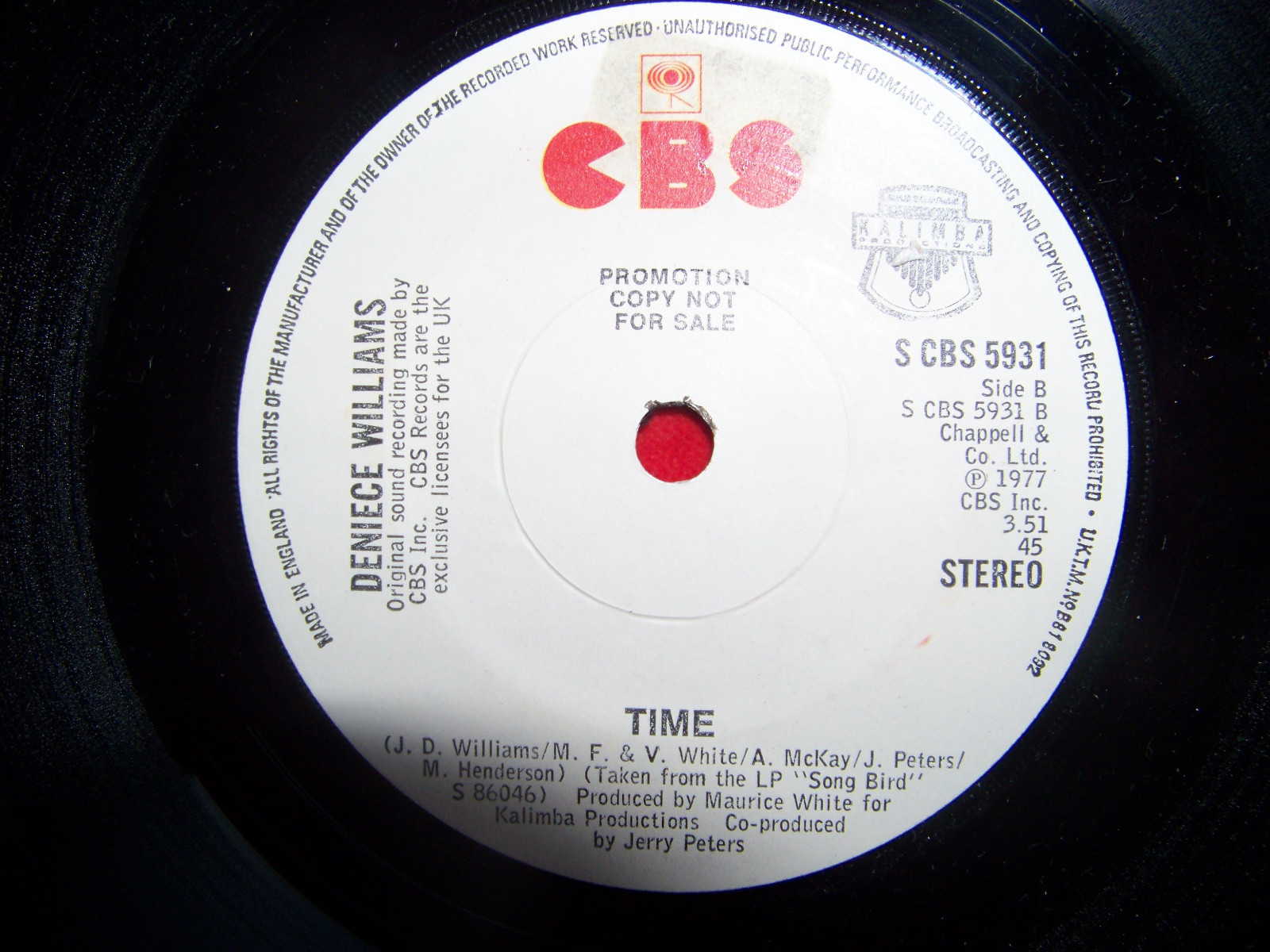 Deniece Williams – We have love for you / Time (CBS Records, 1977, 45 U/min), Bild 2