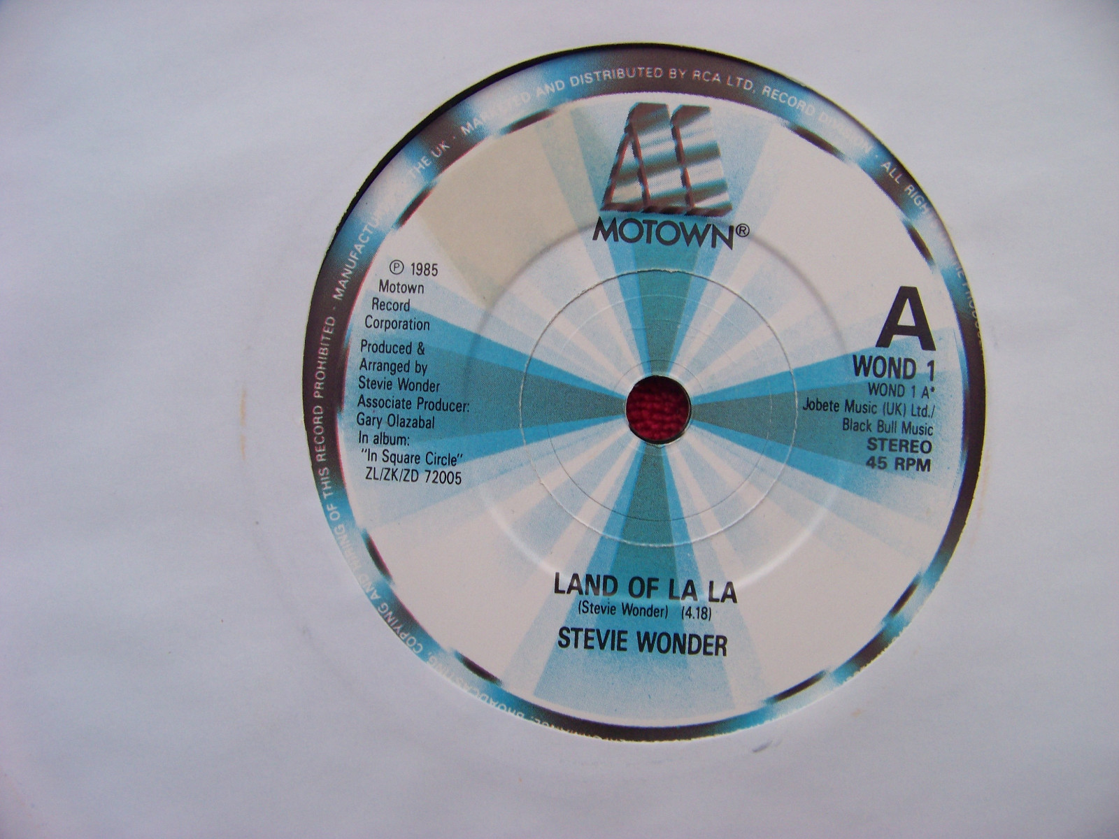 Stevie Wonder – Land of La La / Land of La La (Instr.) · Motown WOND 1
