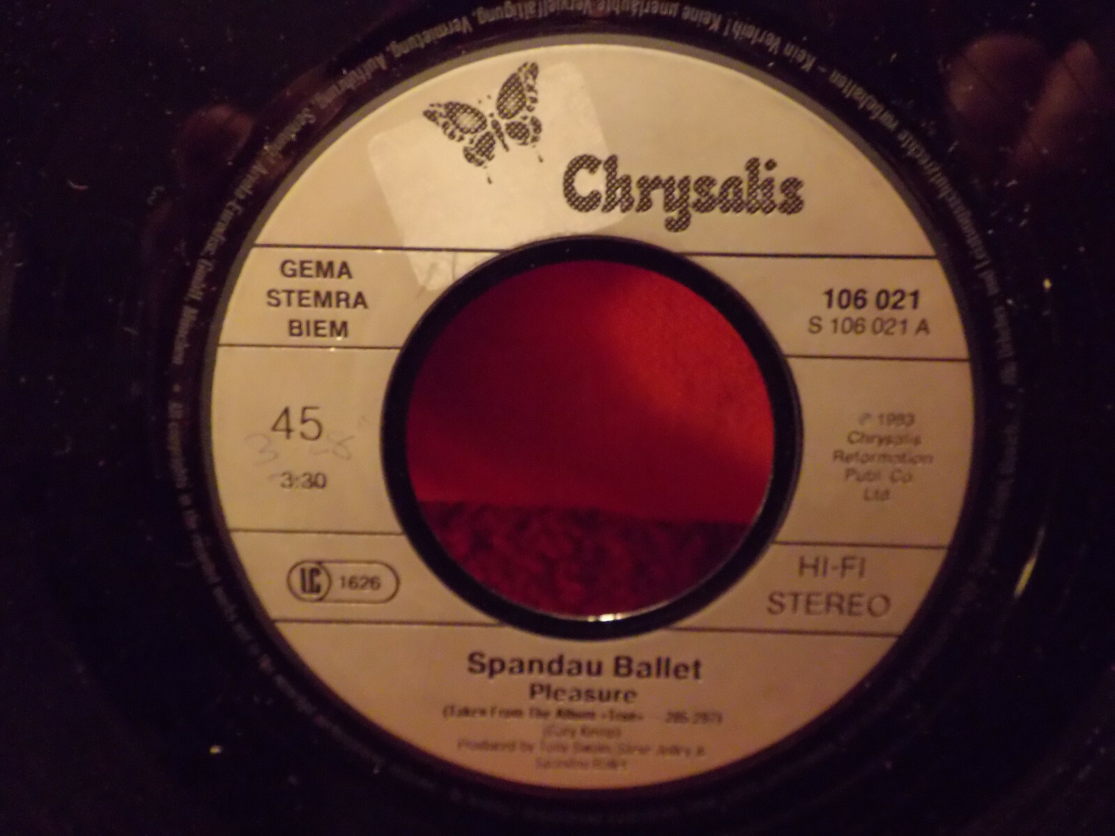 Spandau Ballet – Pleasure / Pleasure (Live), 7-Inch-Single