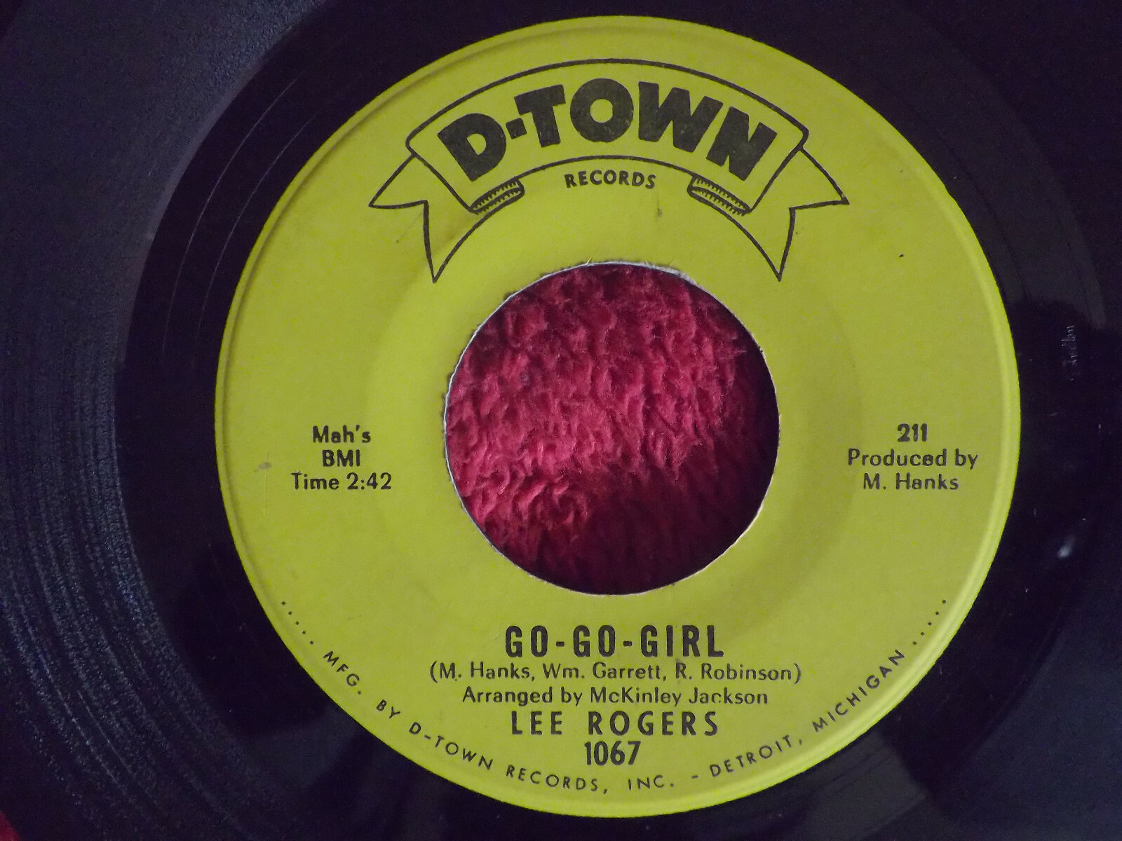 Lee Rogers – I´m a practical guy / Go-Go-Girl (D-Town Records 1067), Bild 3