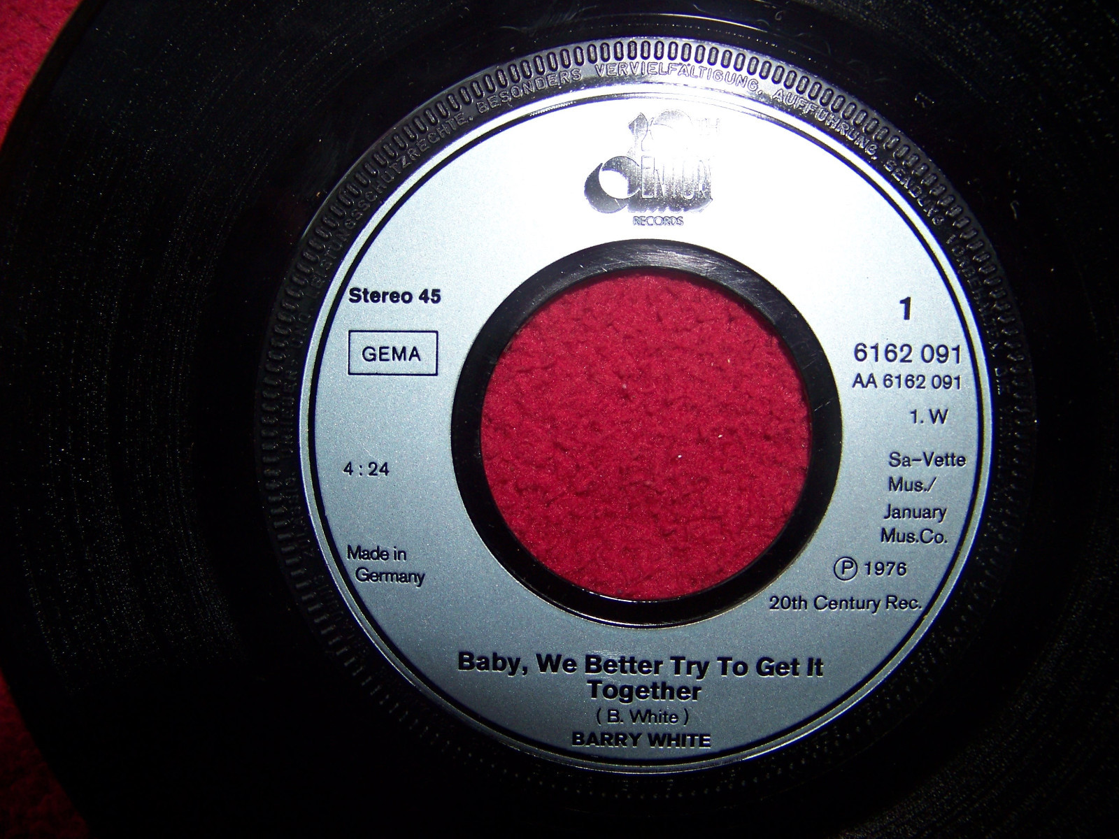 Barry White – Baby, We Better Try to Get It Together / If You Know, Won’t You Tell Me – 7″ Single