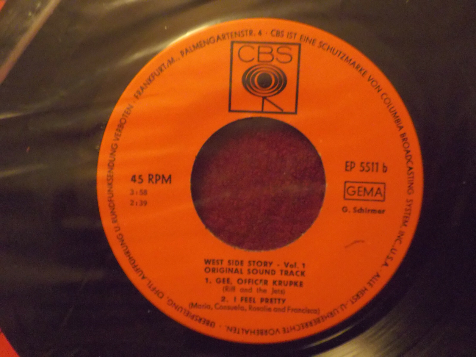 Leonard Bernstein – West Side Story 1 · CBS Records · EP 5511, Bild 3