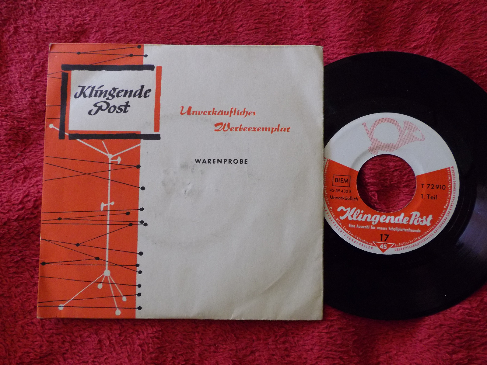 Klingende Post 17 – Schallplatte 45 U/min