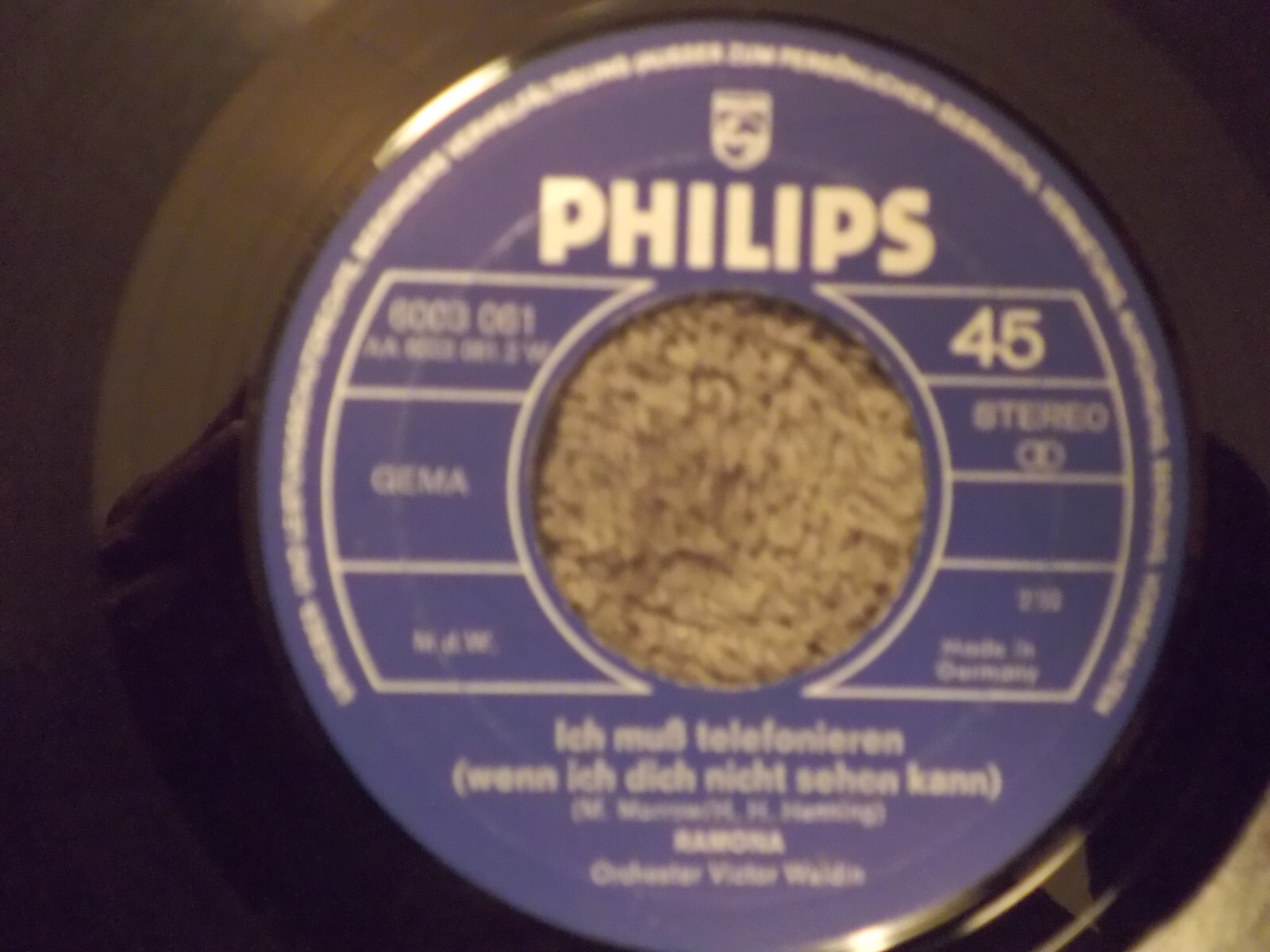 Ramona – Alles, was wir woll´n auf Erden / Ich muß telefonieren (Philips, 6003 061), Bild 2