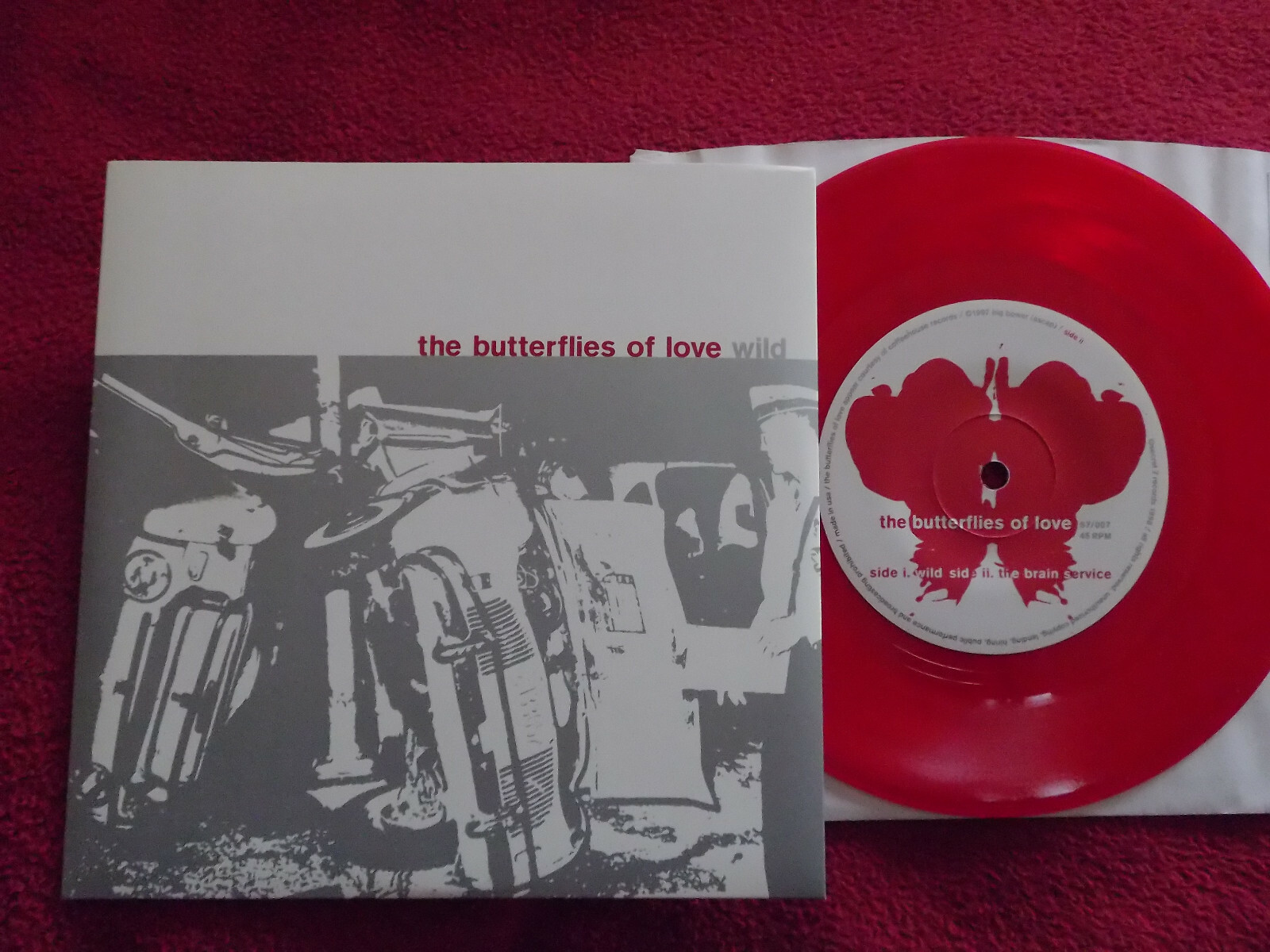The Butterflies of Love – Wild / The brain service (7″ Single, rotes Vinyl)