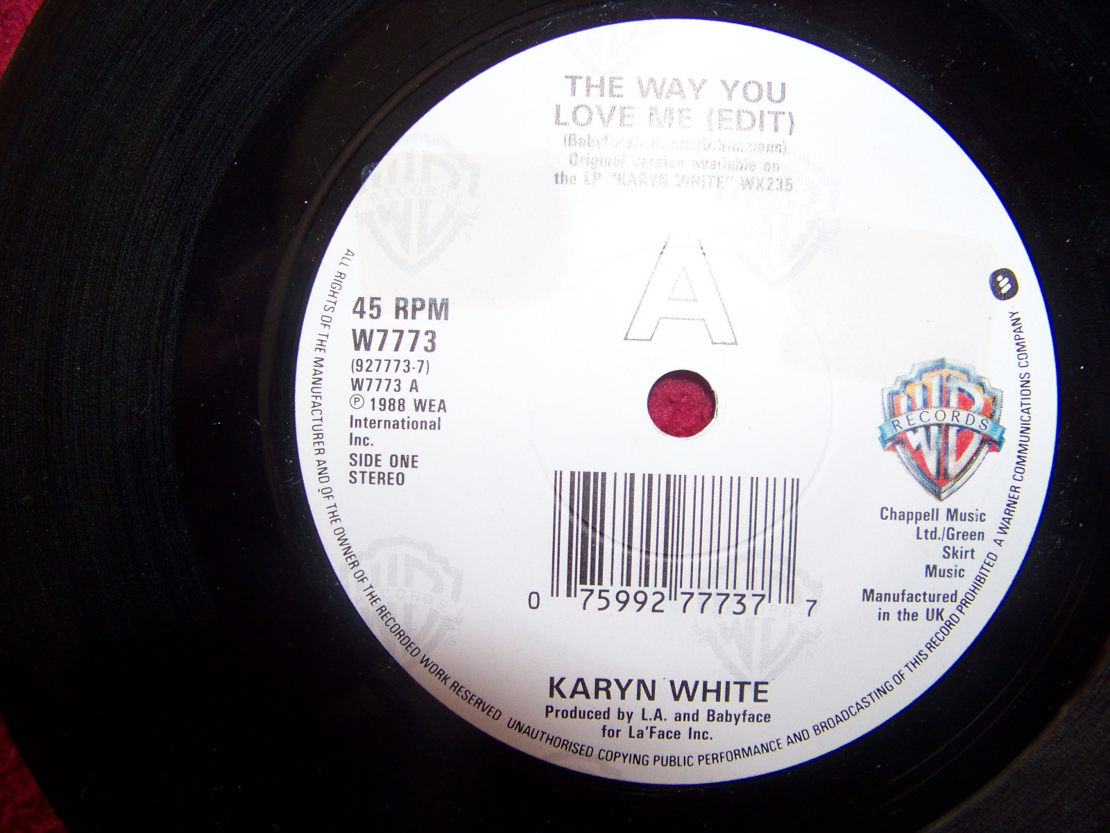 Karyn White – The Way You Love Me / Love in the Line (W 7773)