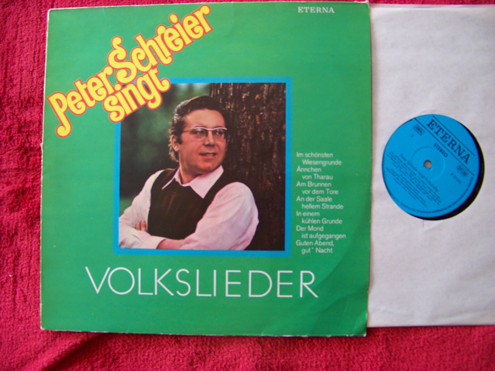 Peter Schreier – Peter Schreier singt Volkslieder | Eterna Records LP, DDR 1976