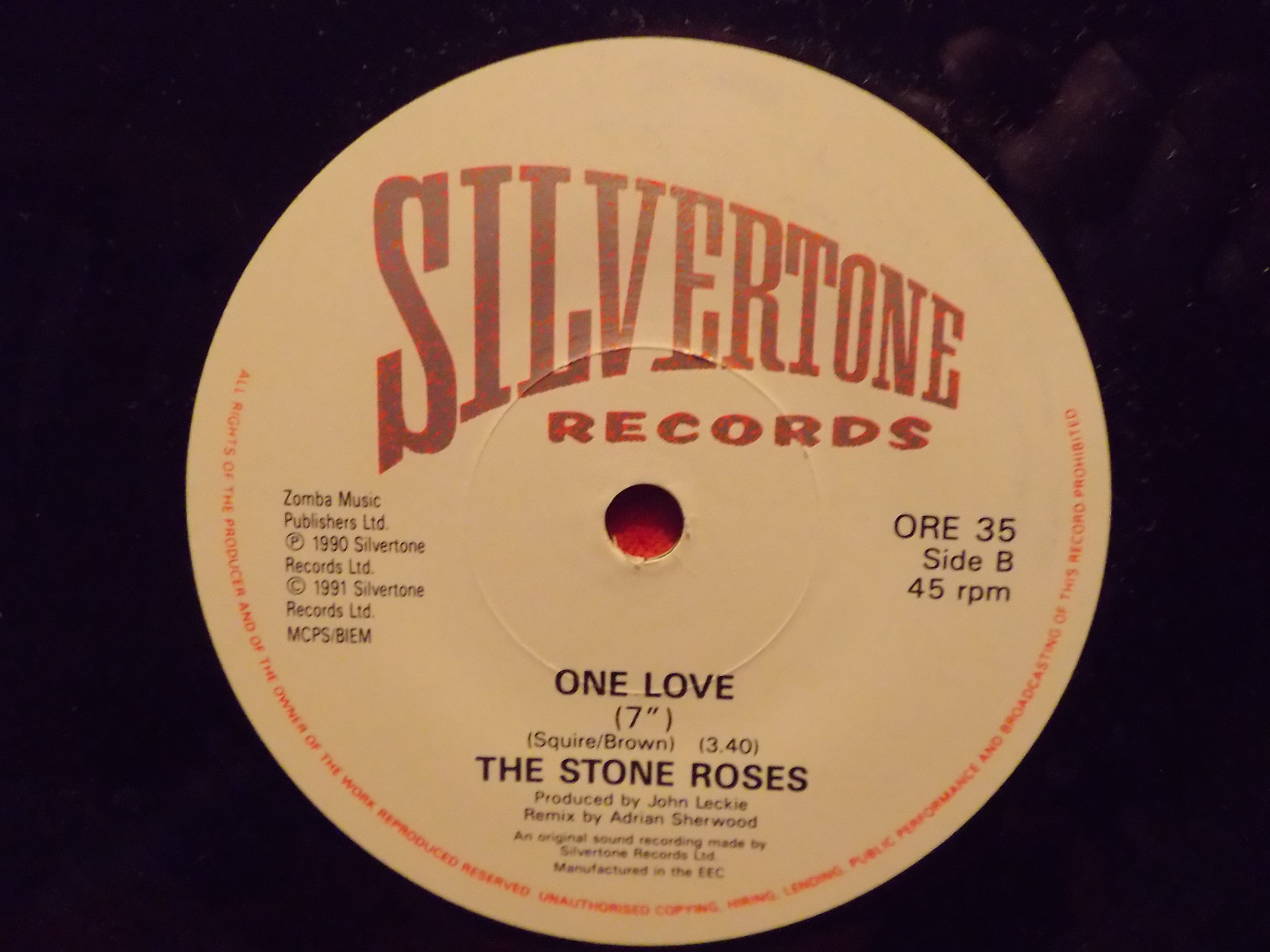 The Stone Roses – Waterfall / One Love (7″-Single, 1991), Bild 2