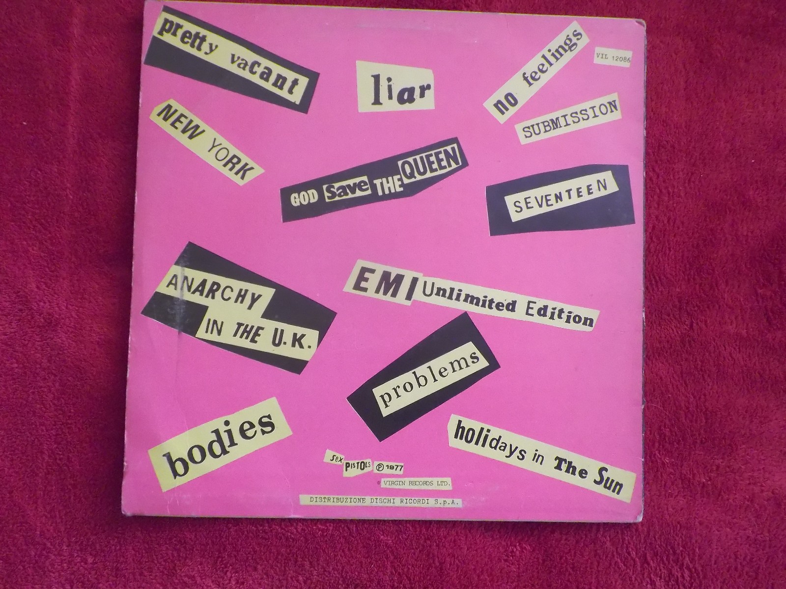 Sex Pistols – Never Mind the Bollocks | Virgin Records, italienische LP-Wiederveröffentlichung, Bild 2