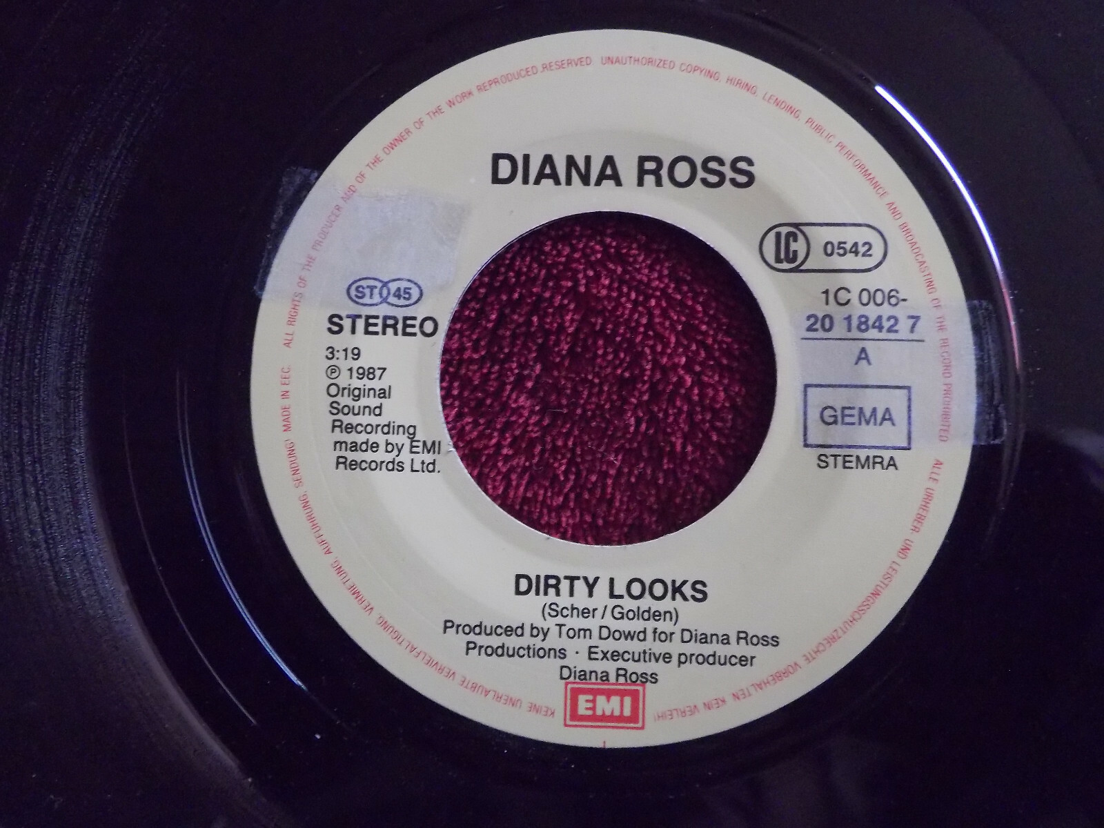 Diana Ross – Dirty Looks / So Close (EMI, 1987)