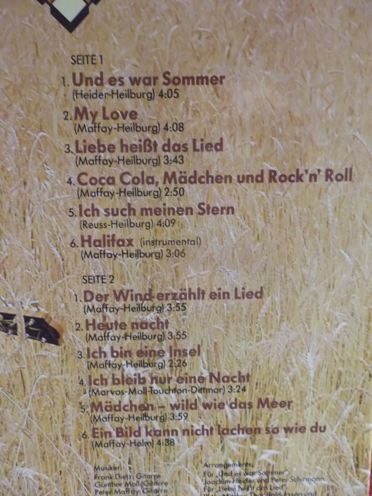 Peter Maffay – Und es war Sommer | Telefunken Records, LP 1976, Bild 4