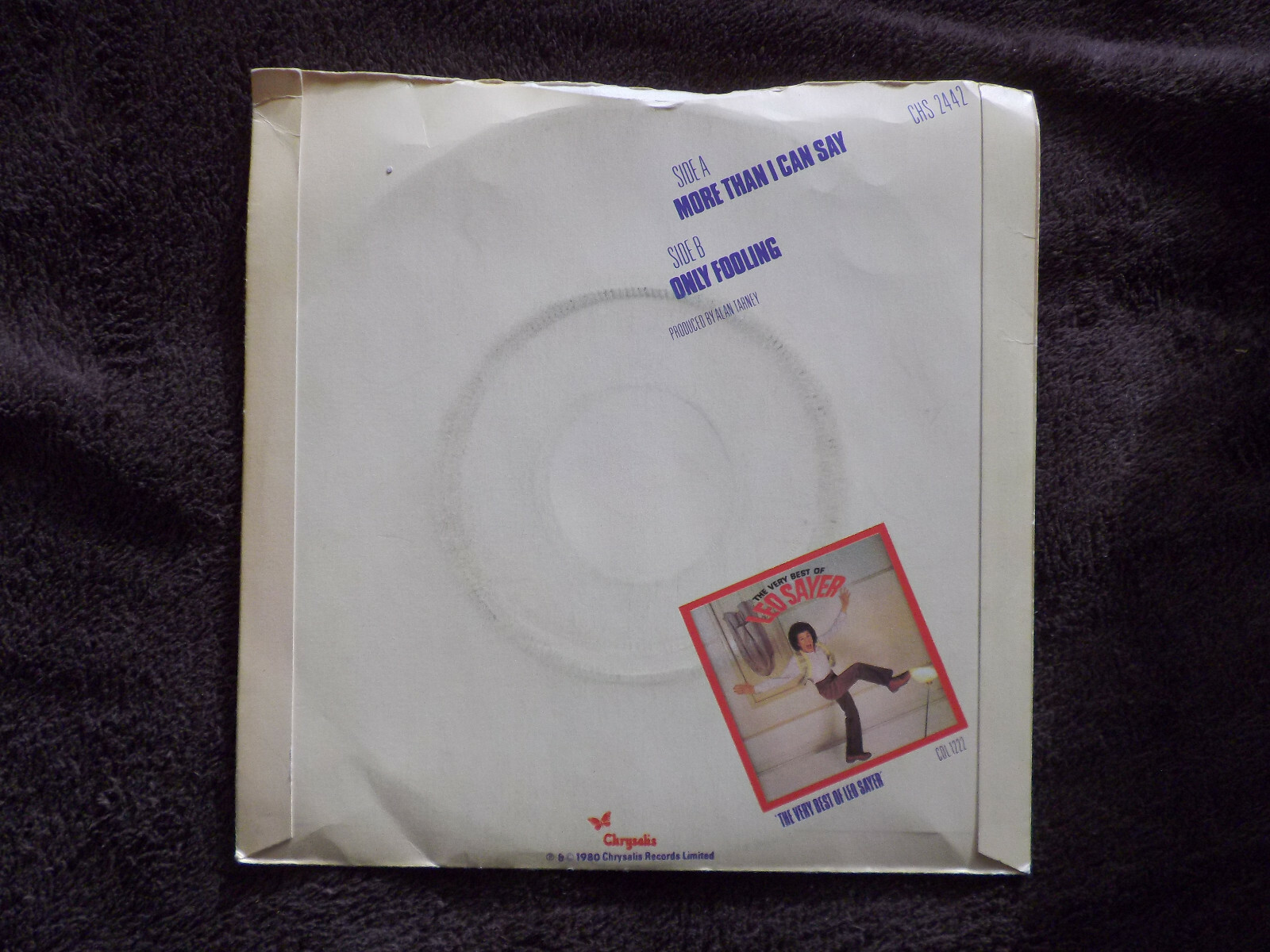 Leo Sayer – More than I can say / Only fooling | Chrysalis 45er, Bild 2