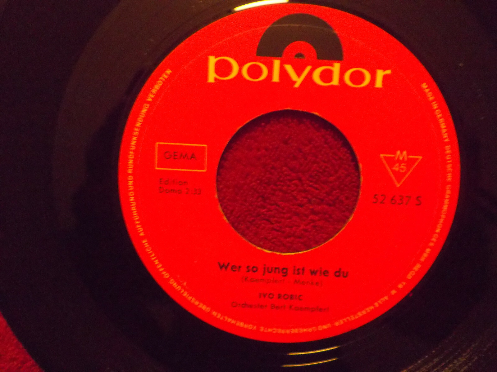 Ivo Robic – Rot ist der Wein / Wer so jung ist wie du | Polydor 52 637, Bild 2