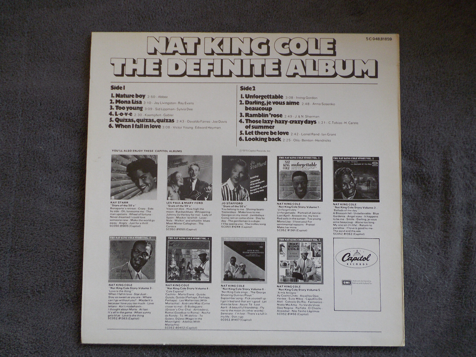 Nat King Cole – The definite album (LP), Bild 2