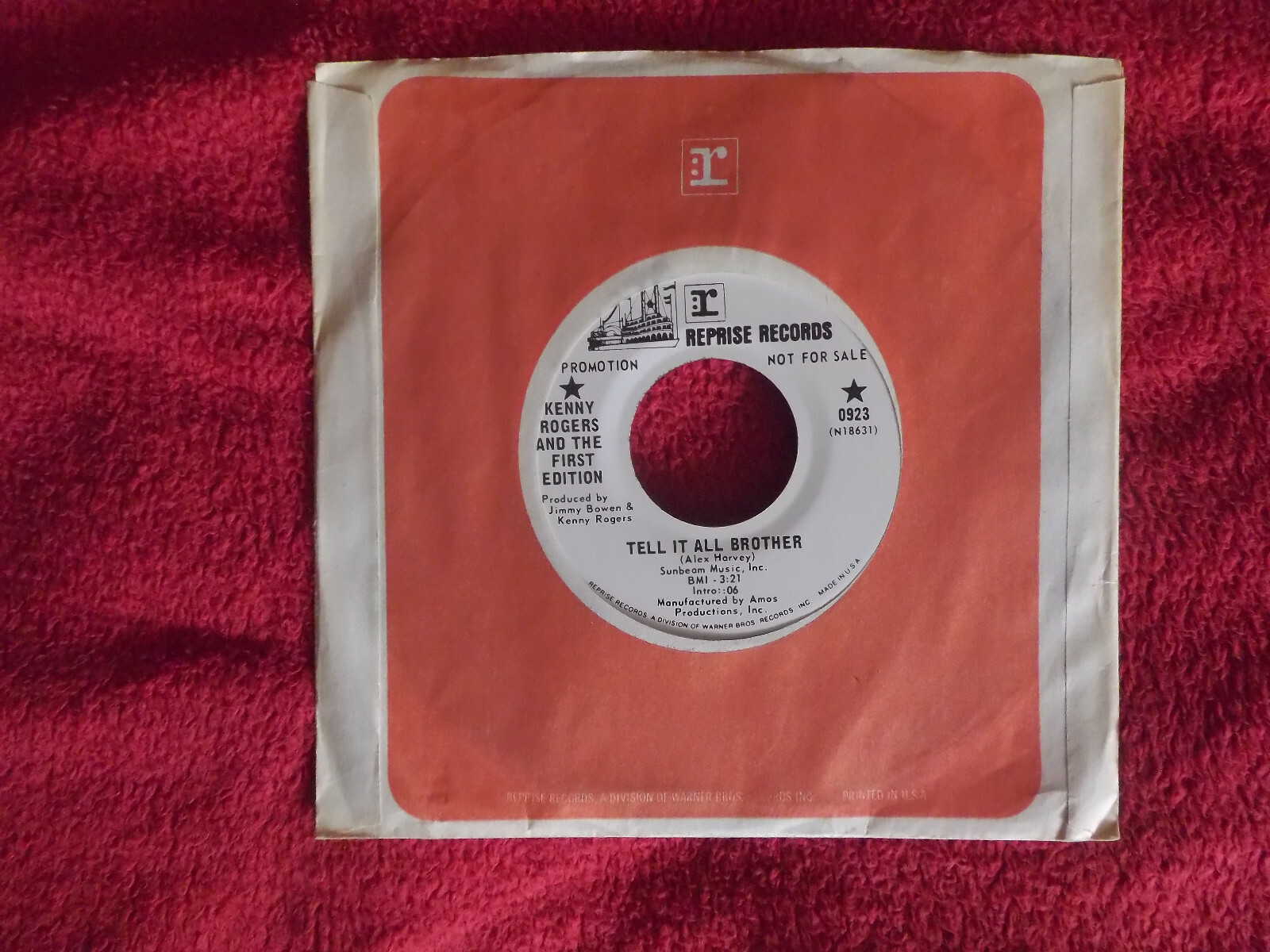Kenny Rogers & the First Edition – Tell It All Brother / Just Remember You’re My Sunshine (Promo-Single)