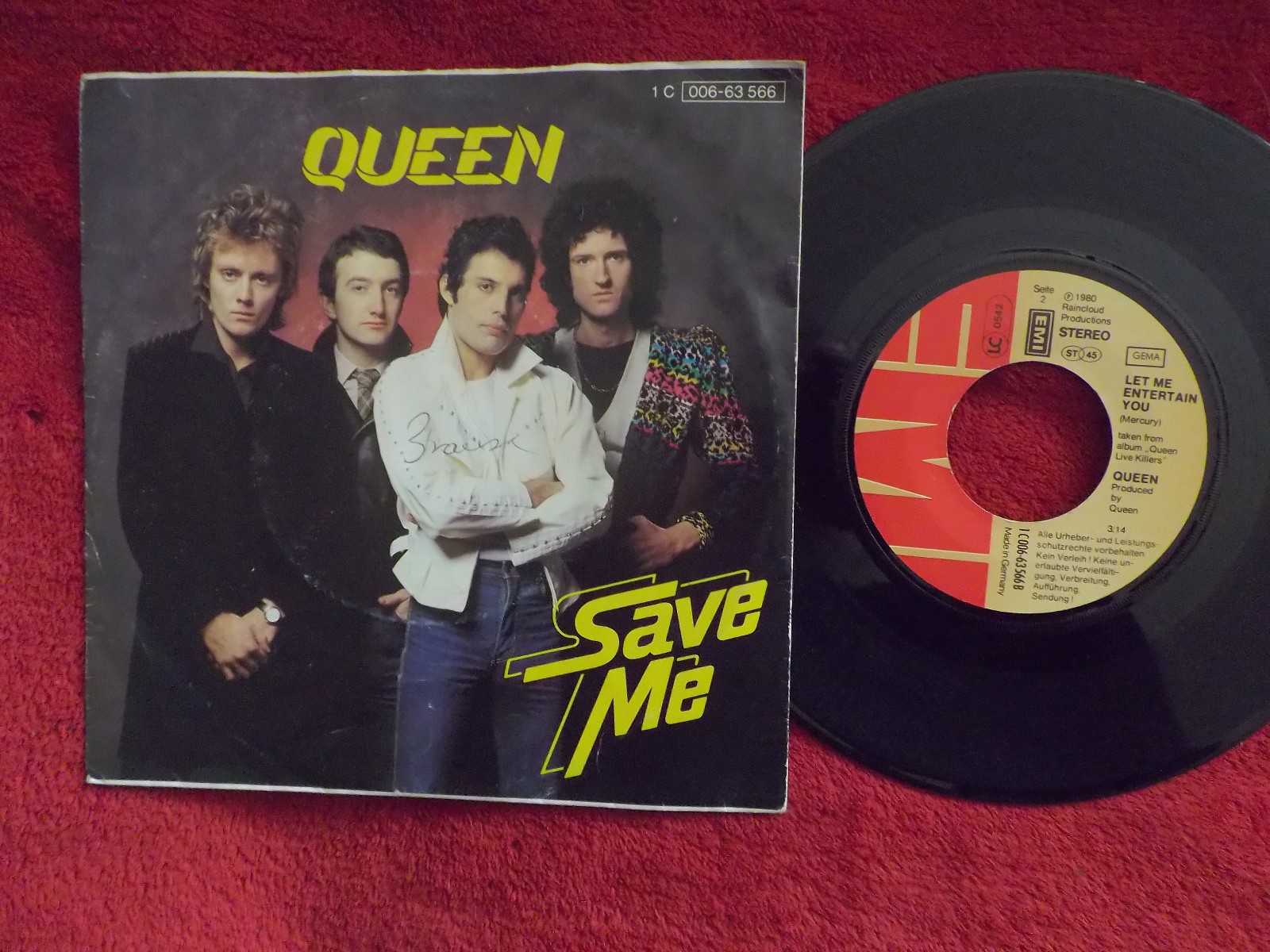 Queen – Save me / Let me entertain you (7″-Single, EMI Records, Deutschland, 1980)